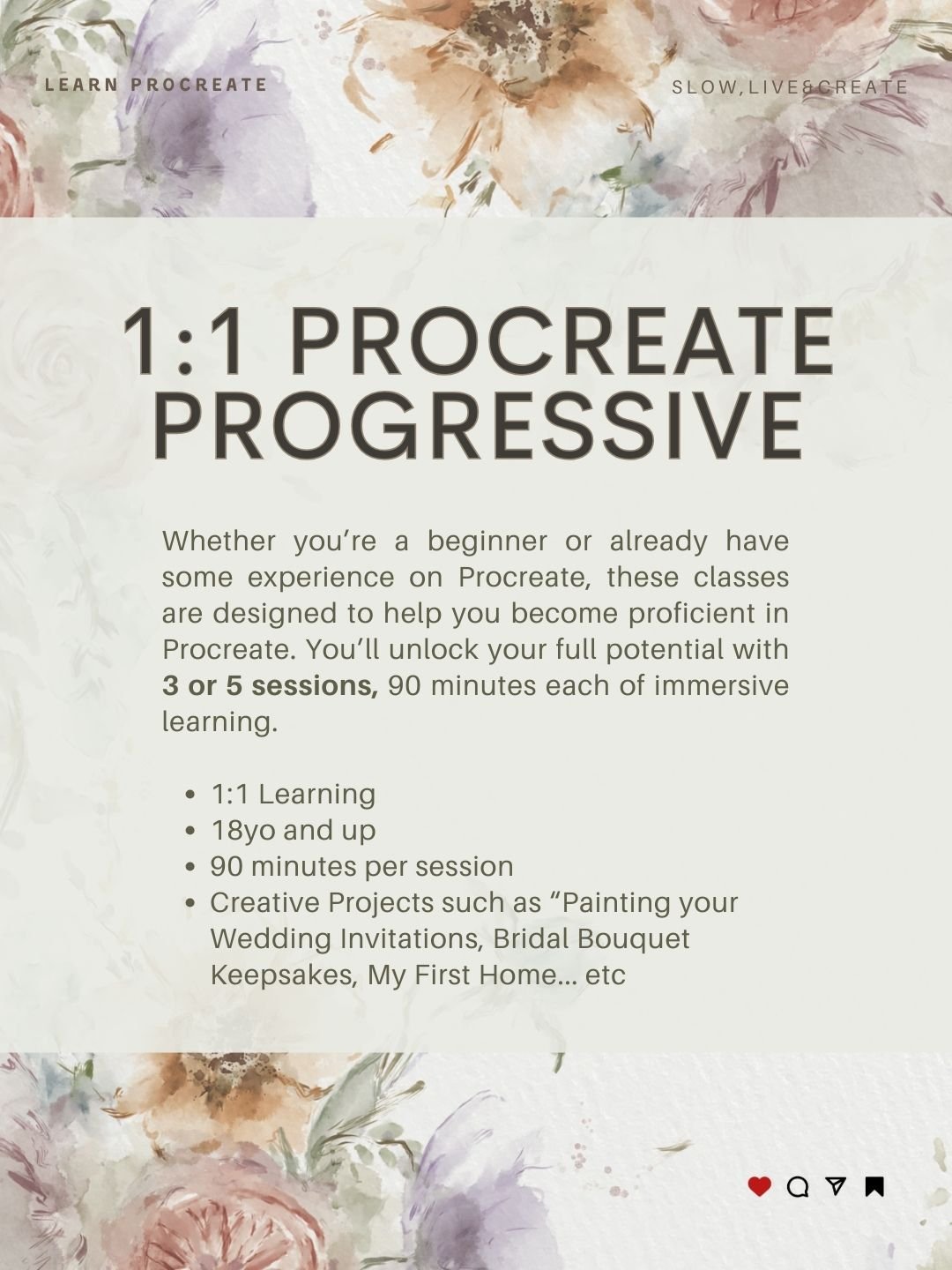[Progressive] Procreate 1:1 Digital Floristry Watercolor