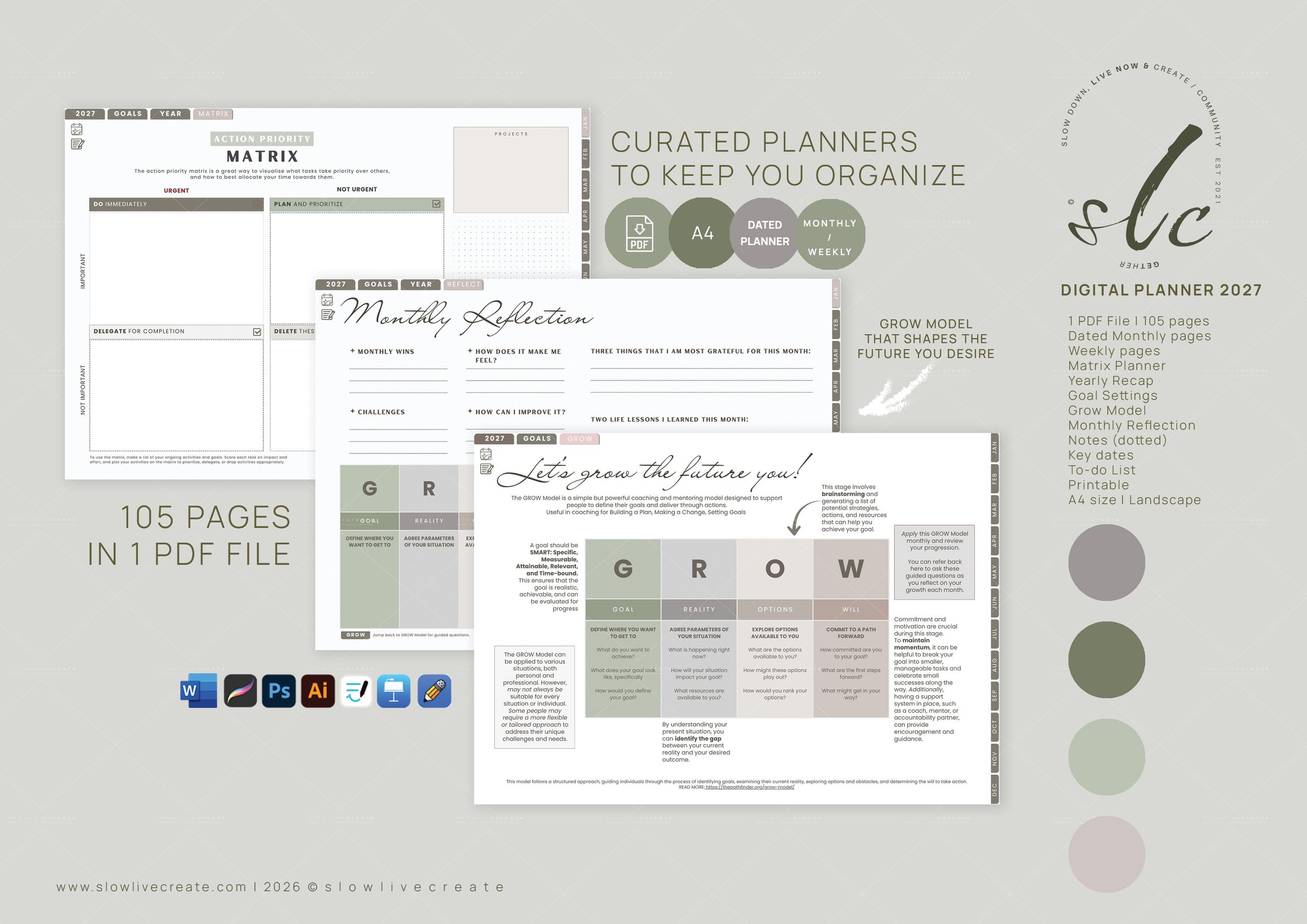 Digital planner grow model