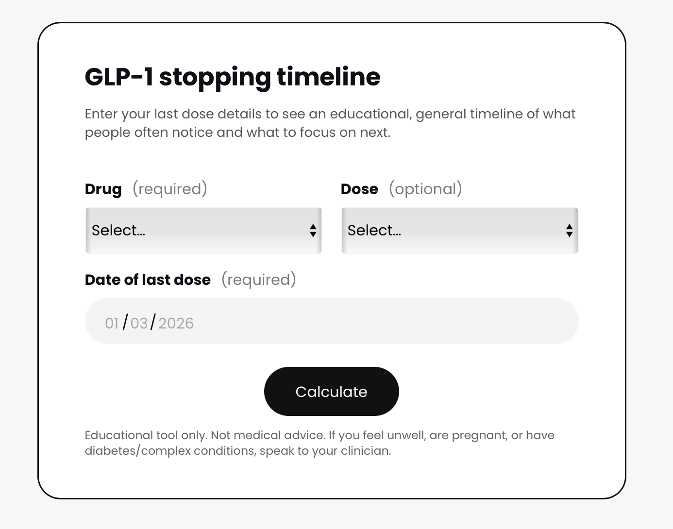 A tool to help people stop taking GLP-1 medication