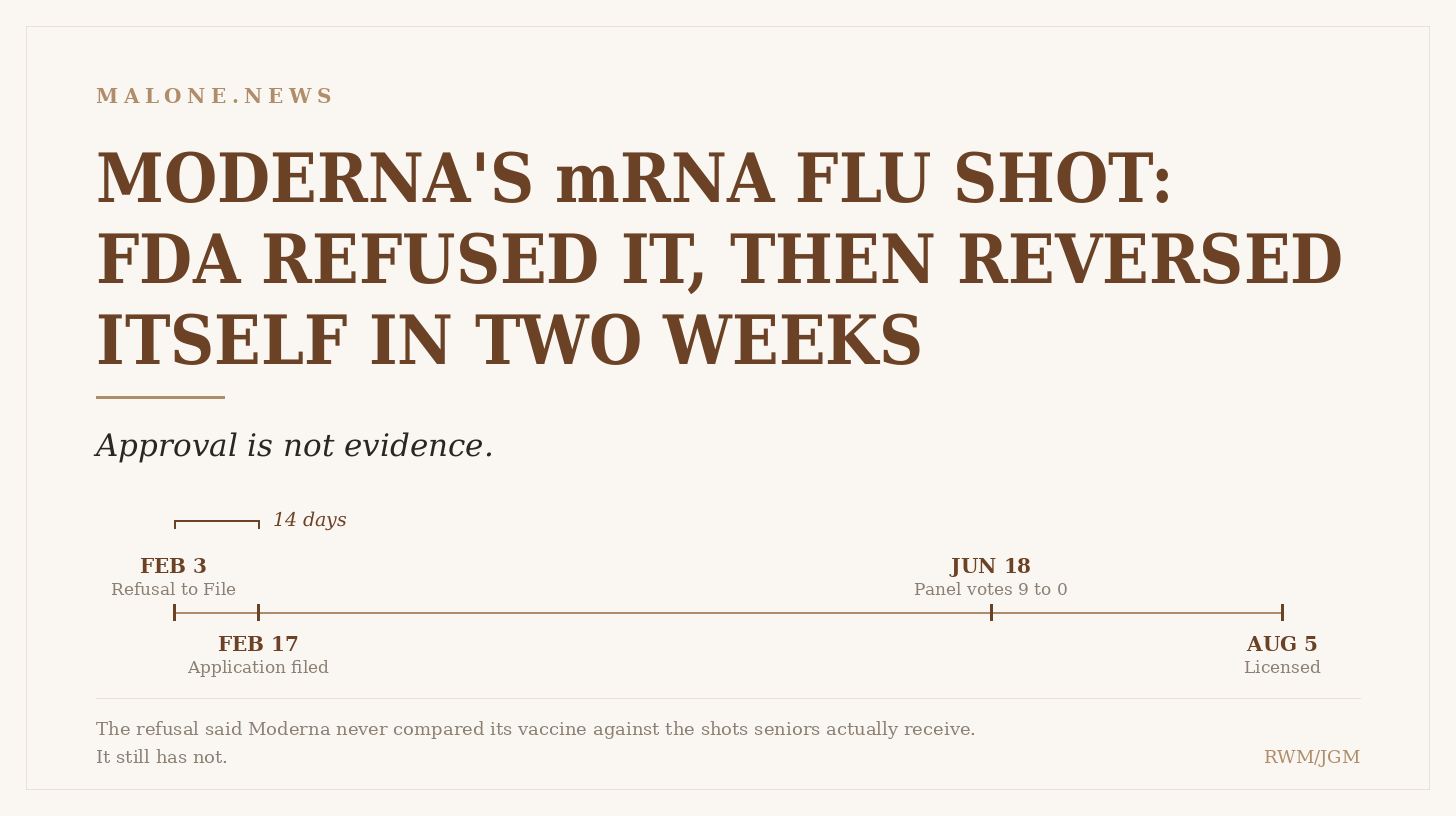 MODERNA'S mRNA FLU SHOT