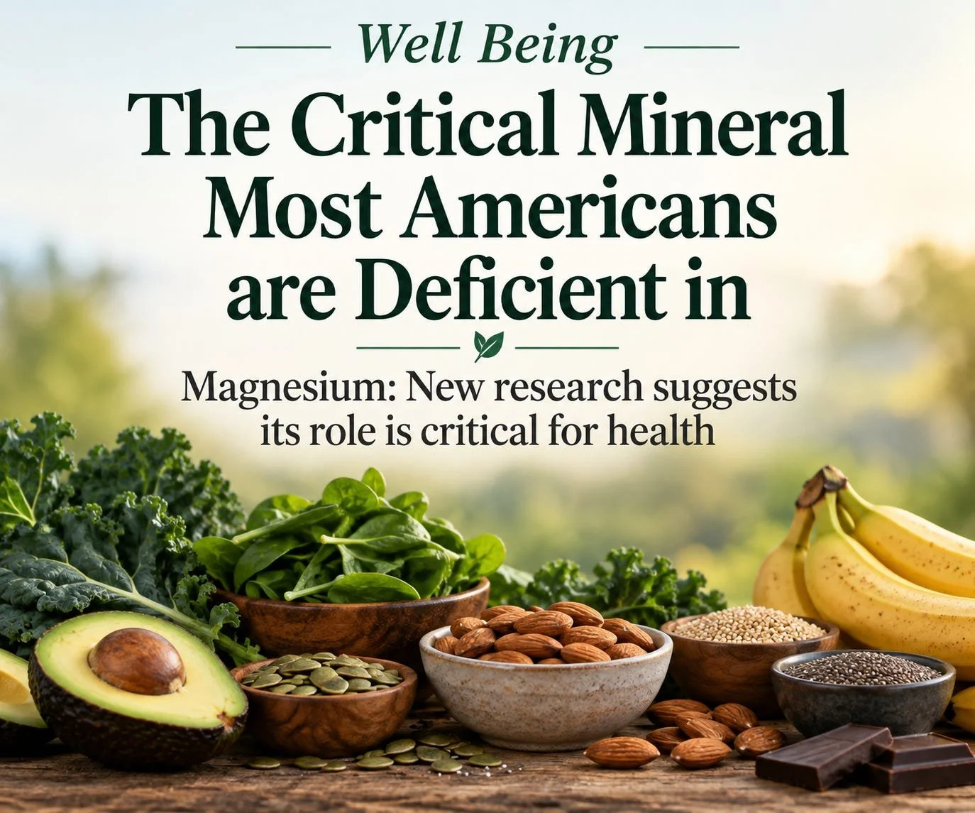Well Being: The Critical Mineral Most Americans are Deficient in