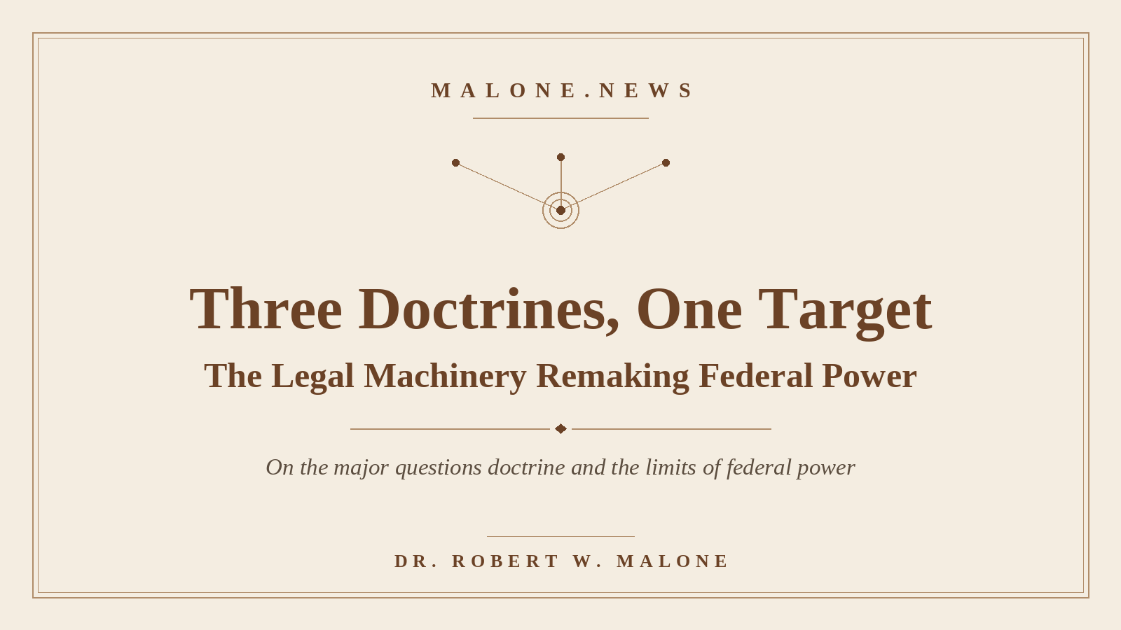 Three Doctrines, One Objective