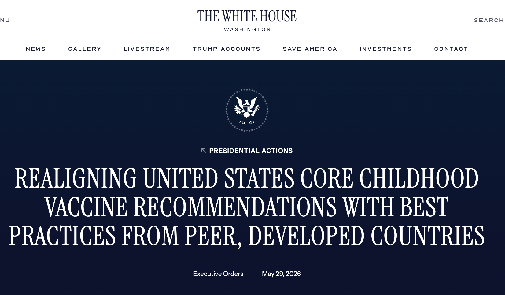 The Executive Order That May Change the Vaccine Debate Forever