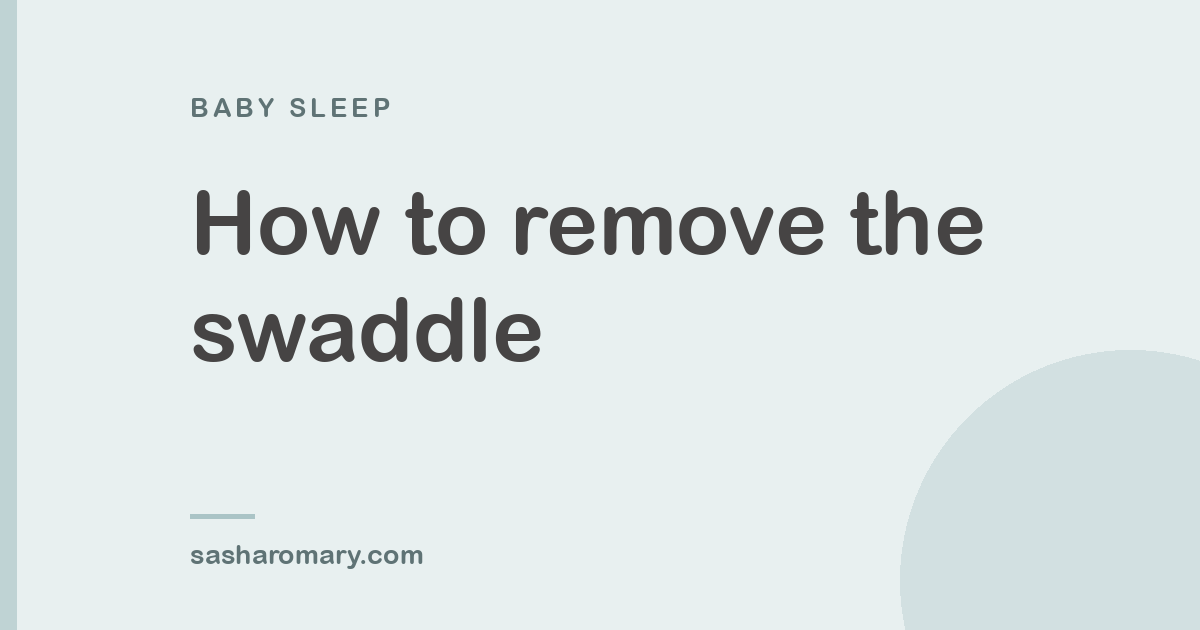 Baby sleep: how to remove the swaddle?