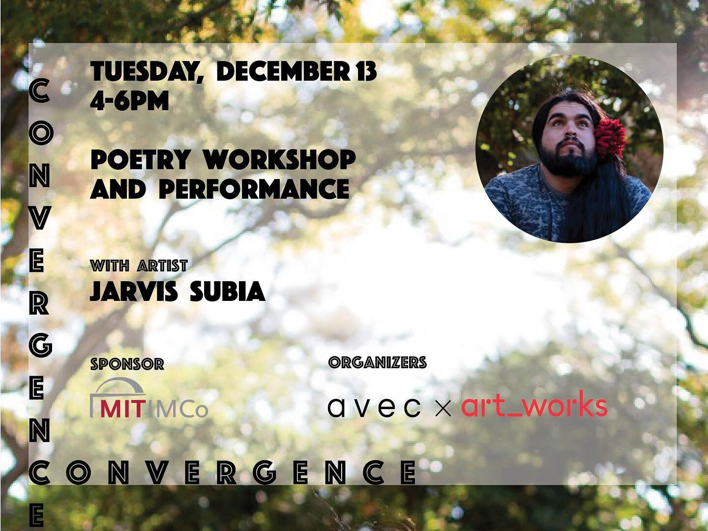 📝 #convergence Artist-Led Workshop 📝

Self, Neighborhood, Senses, Movement&hellip; 🌱 

These are topics that the spoken-word poet and educator Jarvis Subia (@jarvis.deangelo.subia) will empower participants to explore in our upcoming poetry worksh