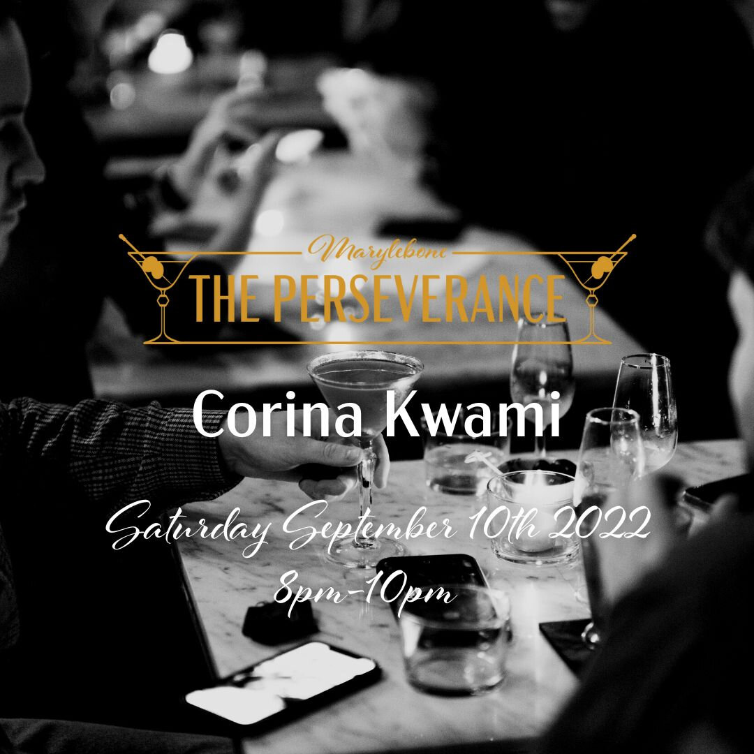 Corina Kwami returns to The Perseverance from 8pm-10pm on Saturday September 10th. For tickets check the link in our bio. We have lots of Jazz nigh packages to choose from!​​​​​​​​
​​​​​​​​
See you there.