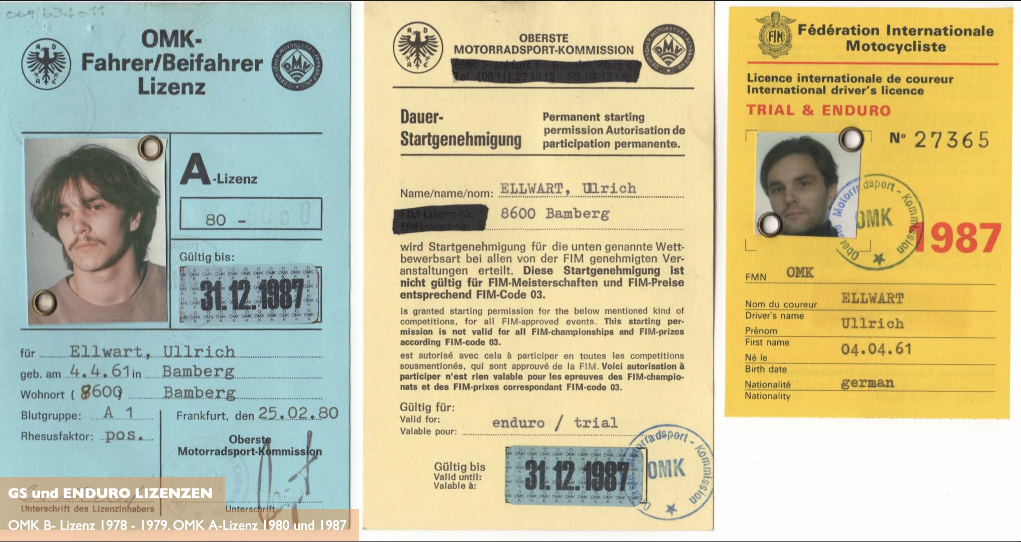 Lizenzen Uli Ellwart