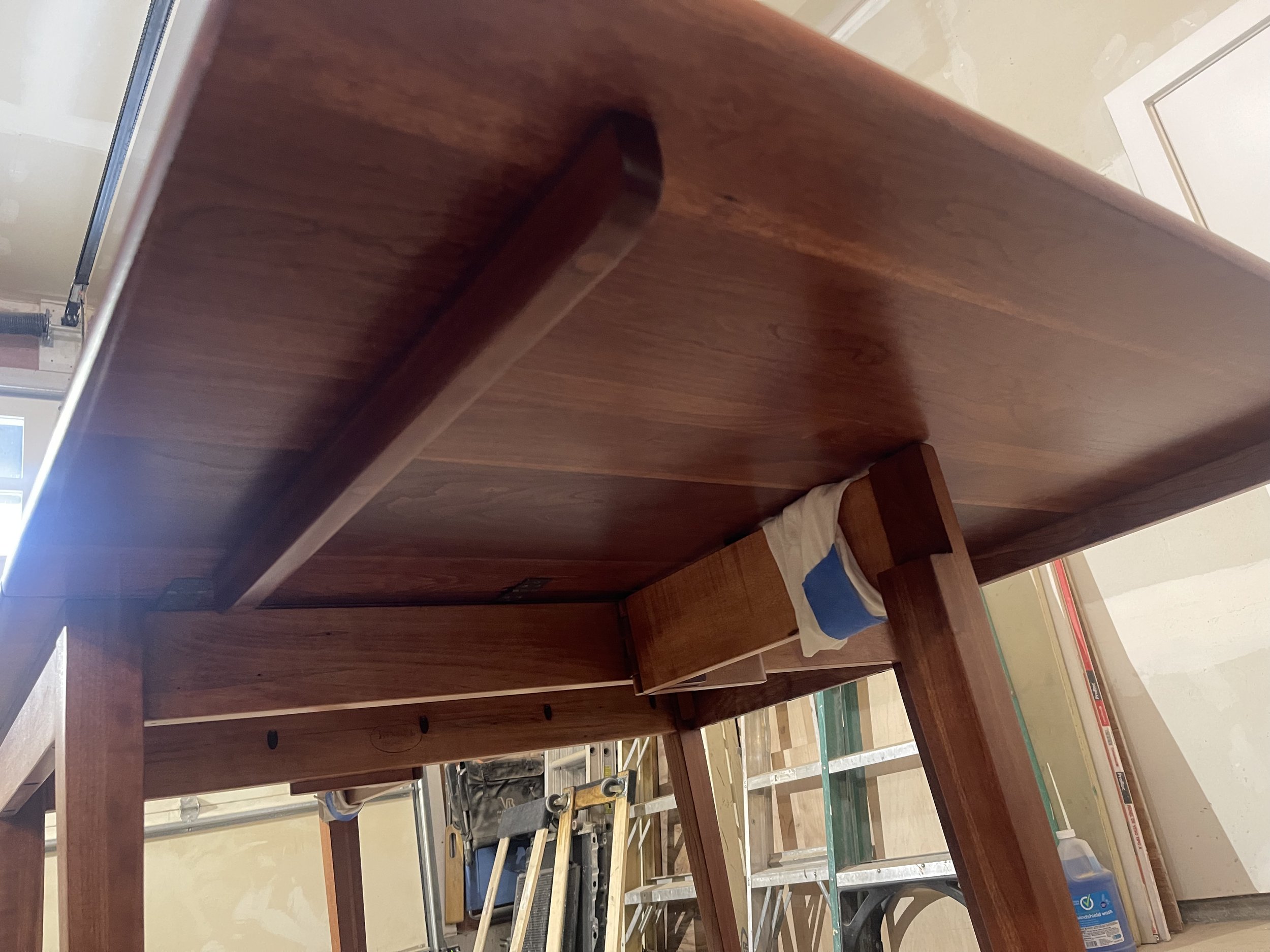 Underside of table