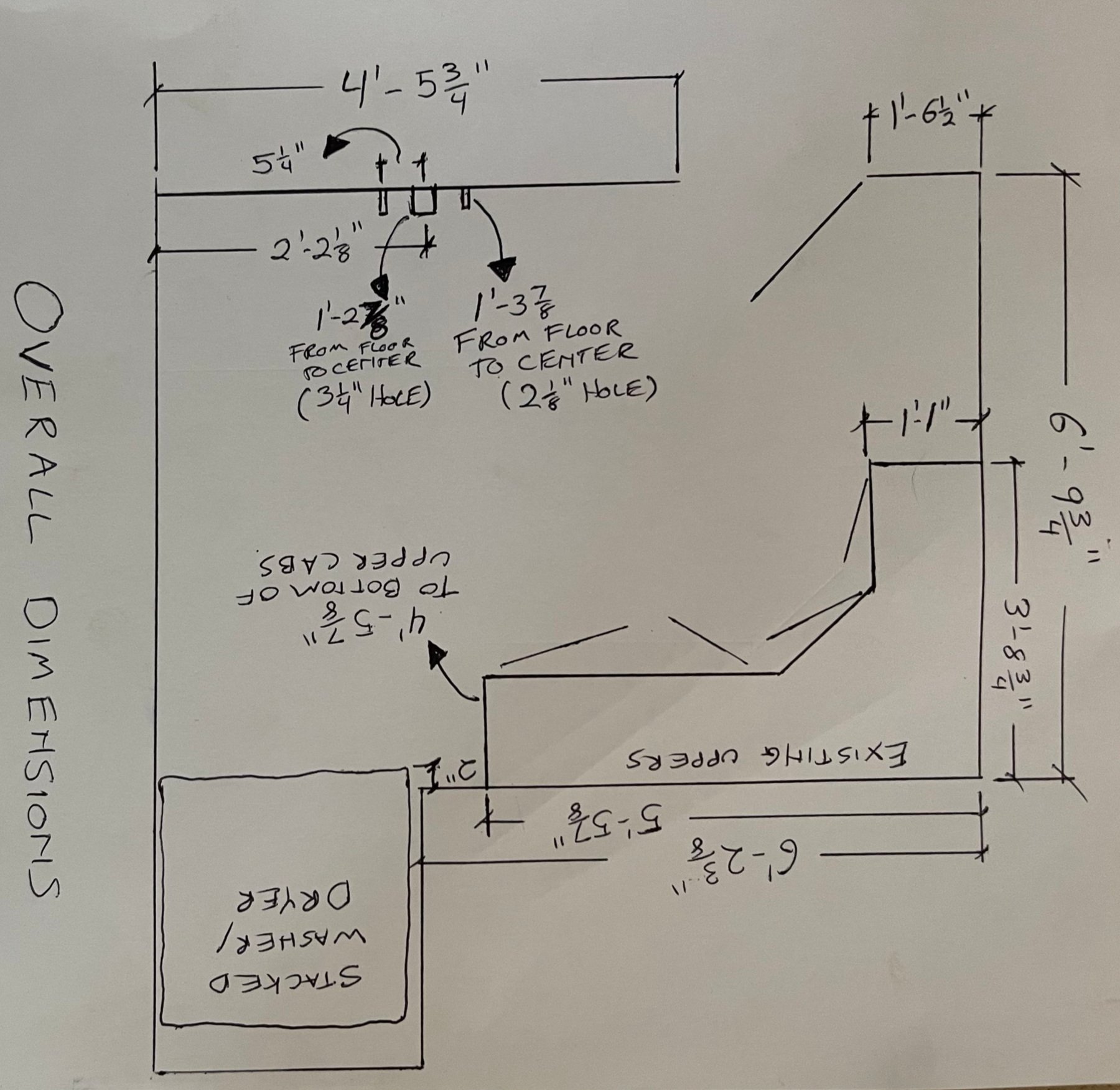 Rough drafting for cabinets