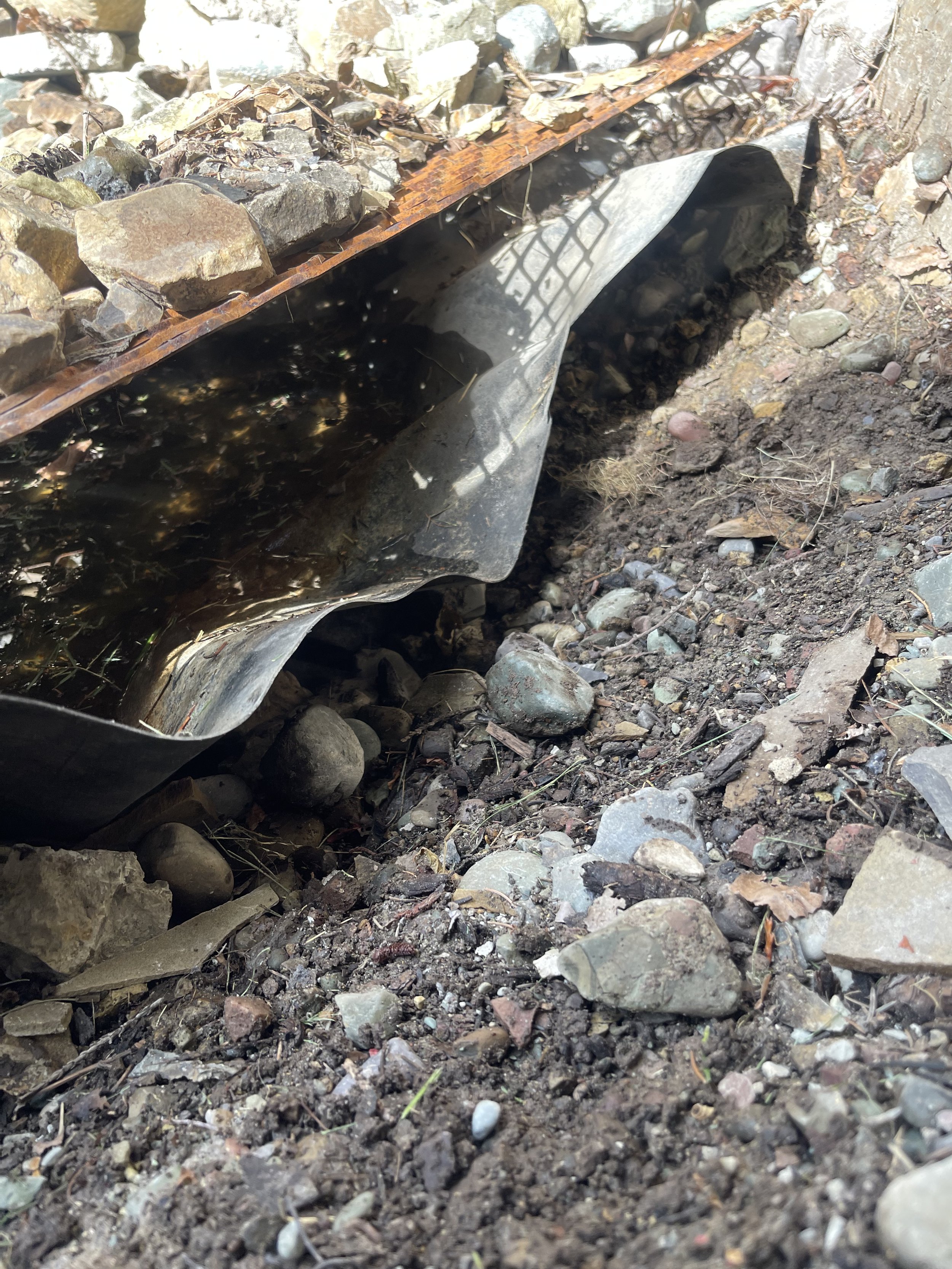 Fixing slope and drain to pit