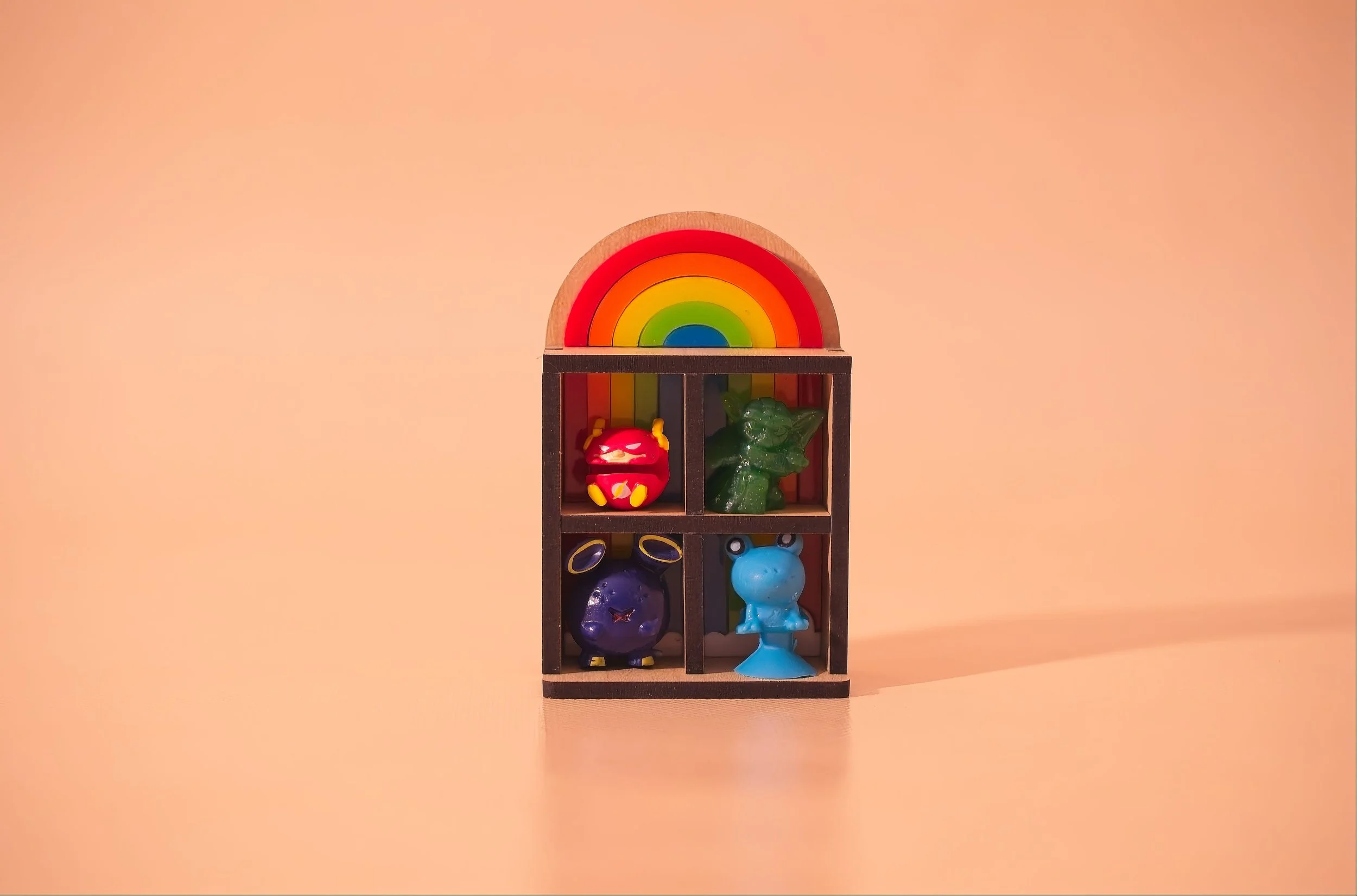 Tiny Rainbow Trinket Shelf