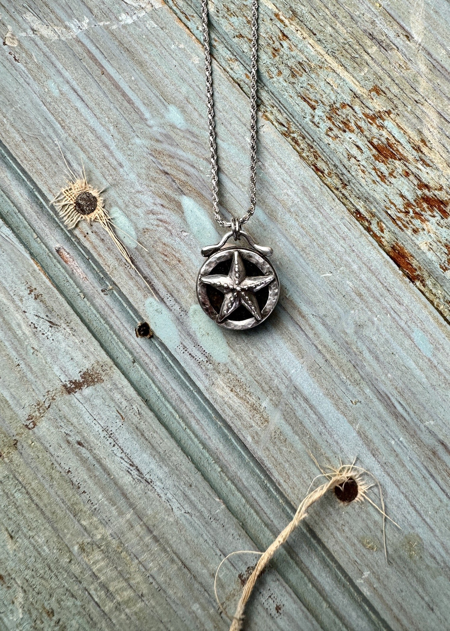 Labradorite Medallion N w Starfish, back.jpeg