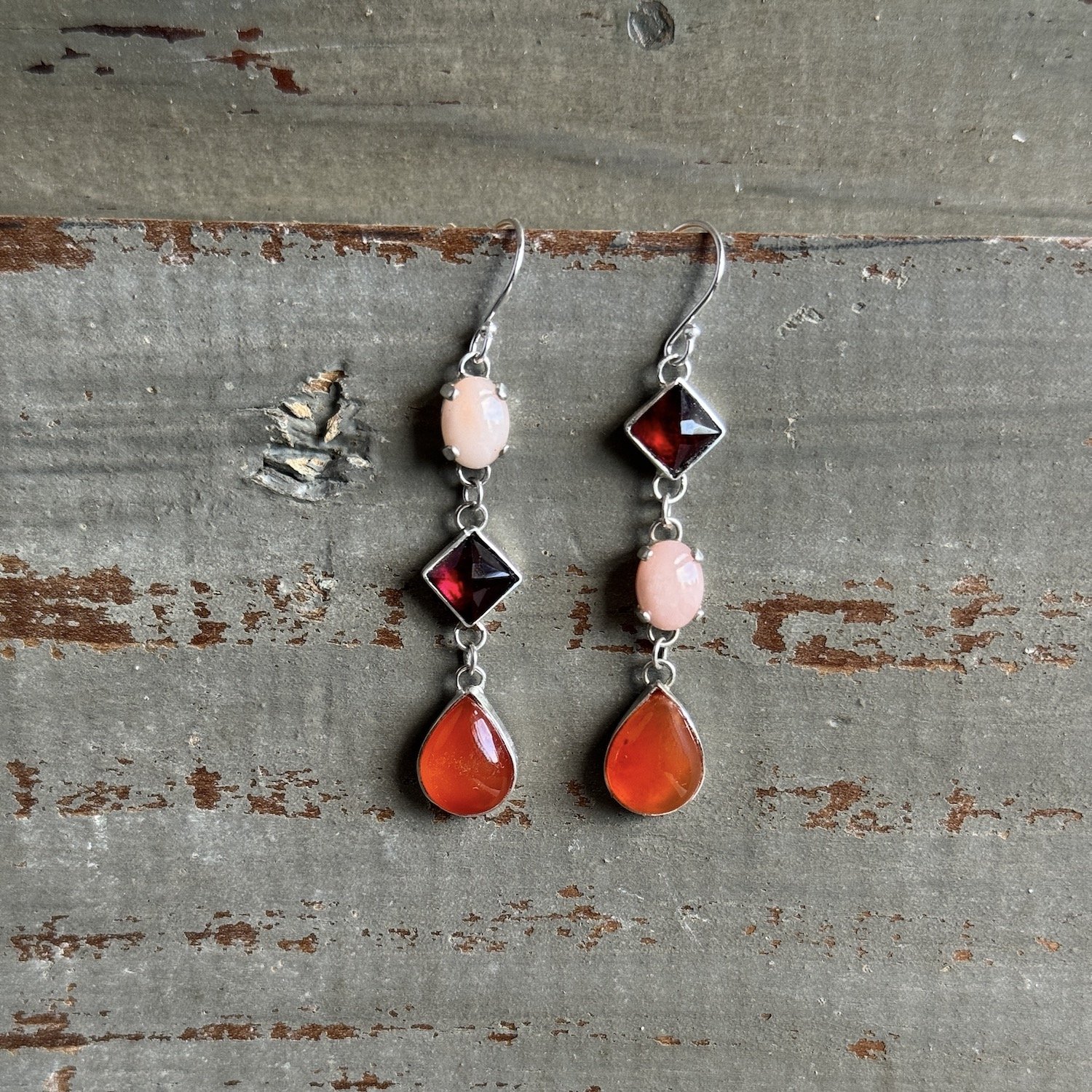 Chandlier Earring: Garnet, Coral, Carnelian.jpeg