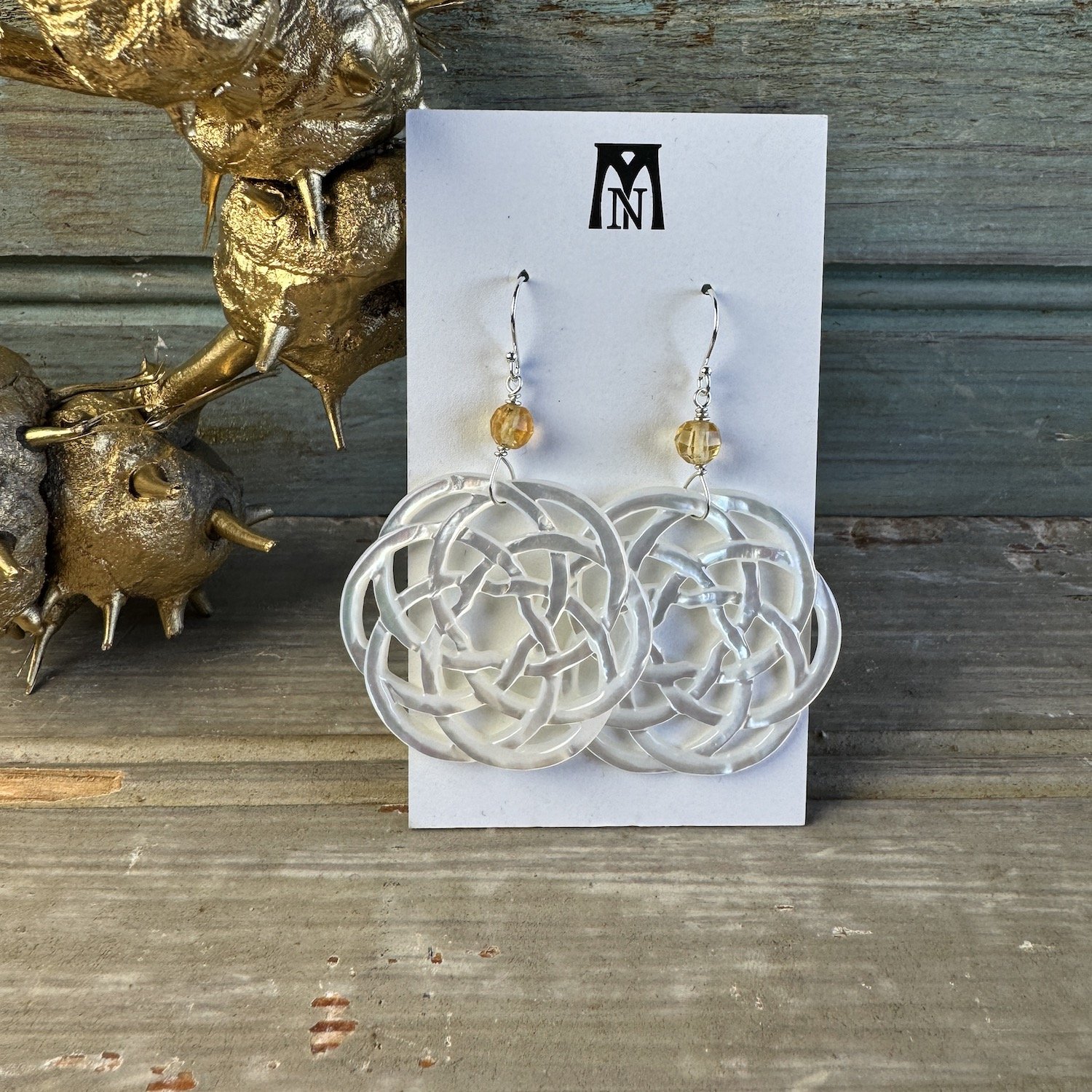 Pierced Mother-of-Pearl Earrings with Citrine.jpeg