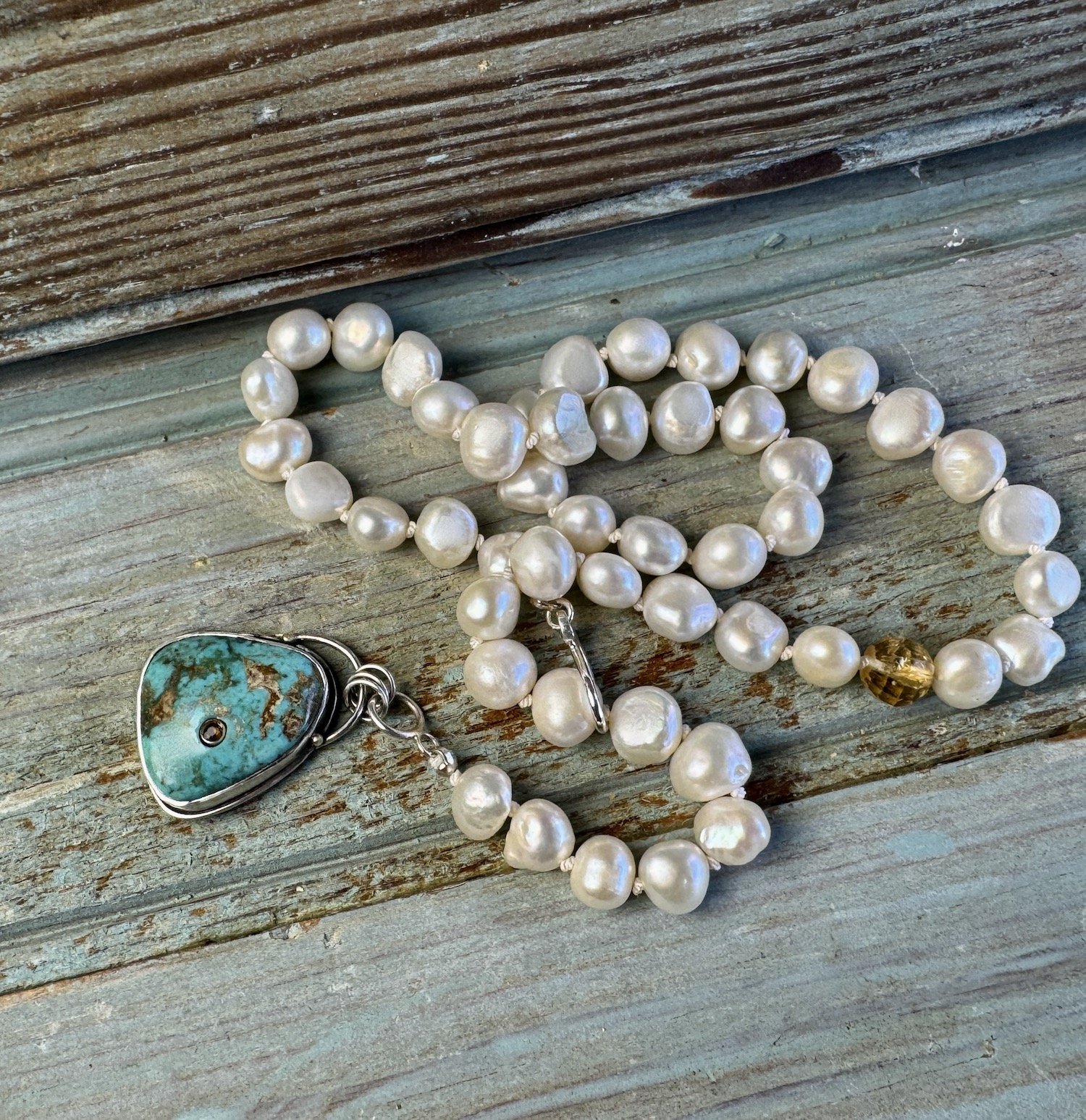 Turquoise Sapphire and Pearls Necklace.jpeg