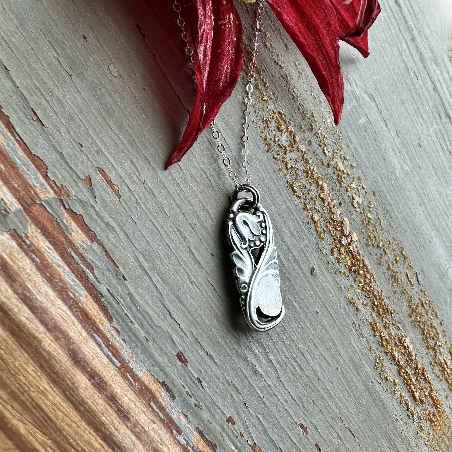 Silver Flower with Chrysoprase 2.jpeg
