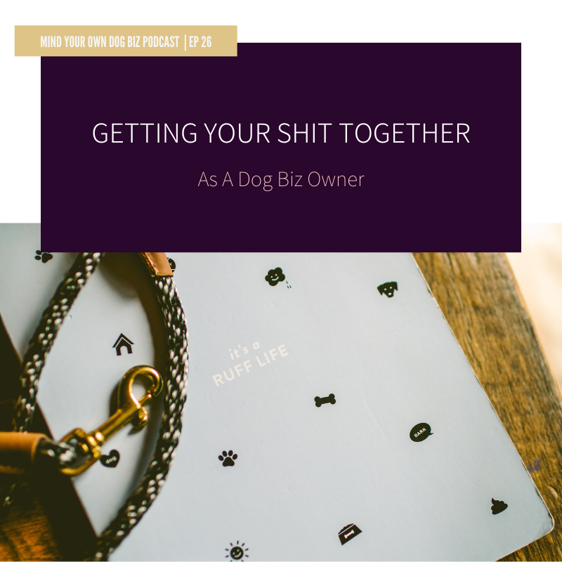 Episode 26: Getting Your Shit Together As A Dog Biz Owner