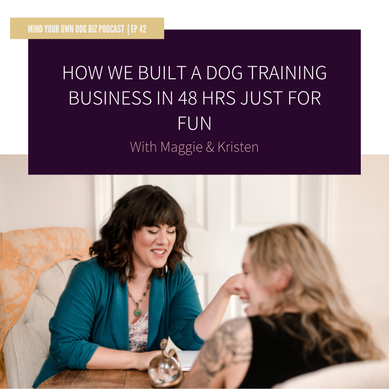 Episode 42: How We Built A Dog Training Business In 48 hrs Just For Fun