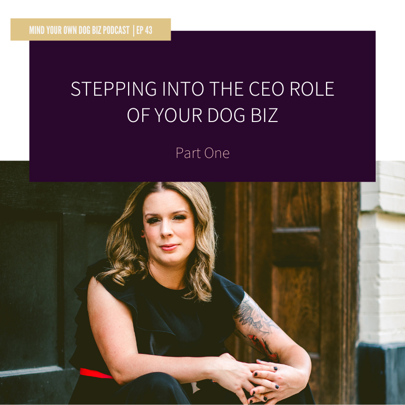 Episode 43: Stepping Into The CEO Role Of Your Dog Biz - Part One