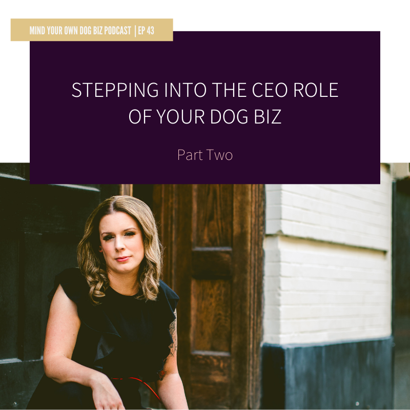 Episode 44: Stepping Into The CEO Role Of Your Dog Biz - Part Two