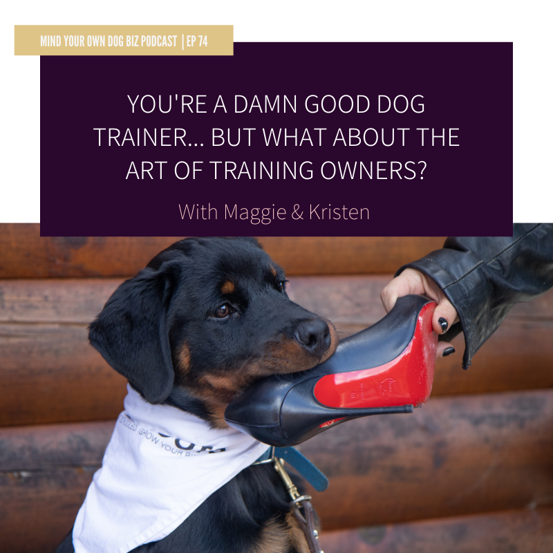 Episode 74: You're A Damn Good Dog Trainer... But What About The Art Of Training Owners?