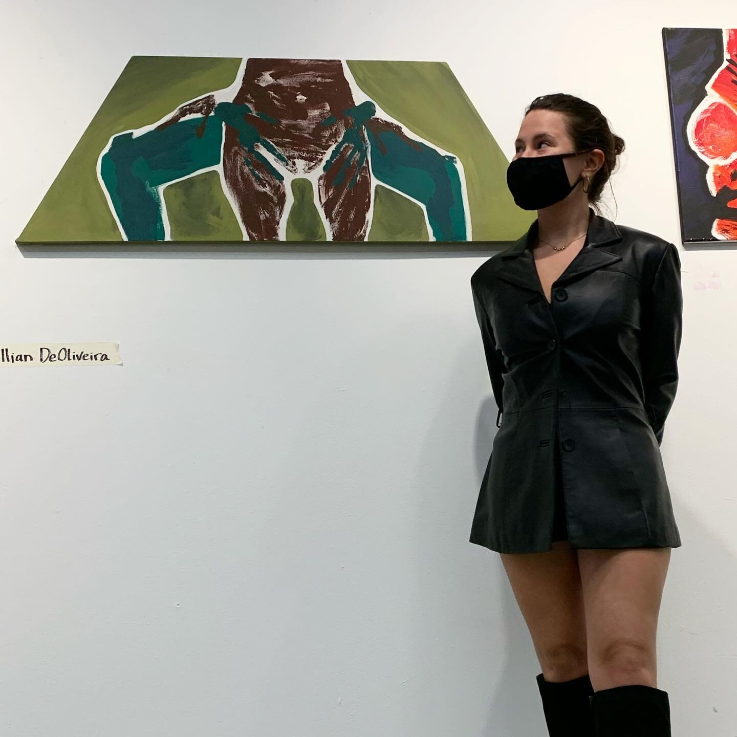 All About Touch (2021)
4&rsquo; x 1&rsquo; (about) 
Acrylic prints on canvas

Canvas built by me! Enjoyed making this piece with the help of my partner (who donated his hands and legs for printing). I struggled making this trapezoid shaped canvas but