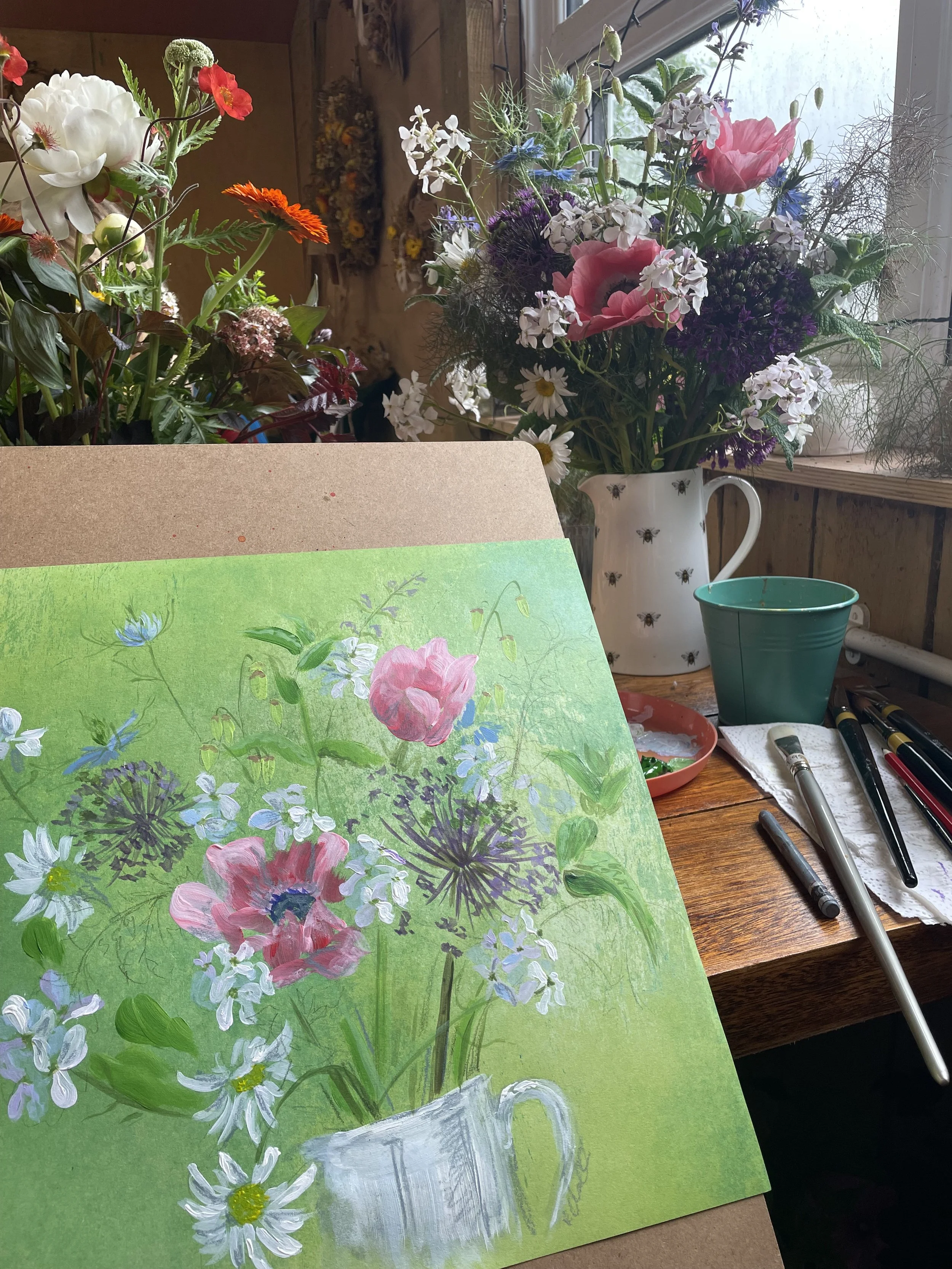 Petals & Paint – A Floral & Mixed Media Workshop