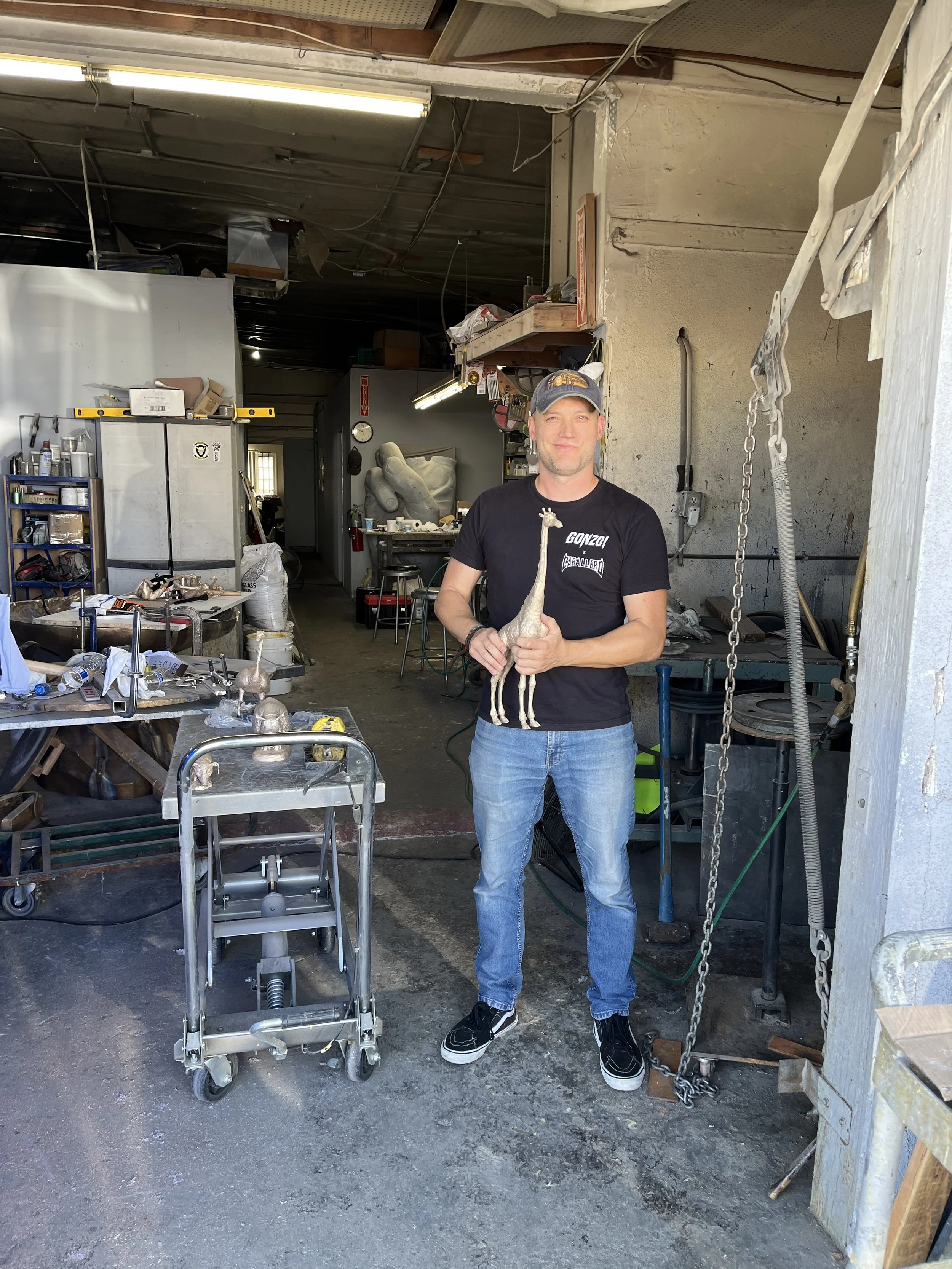 John Sumner bronze sculpture of a Giraffe