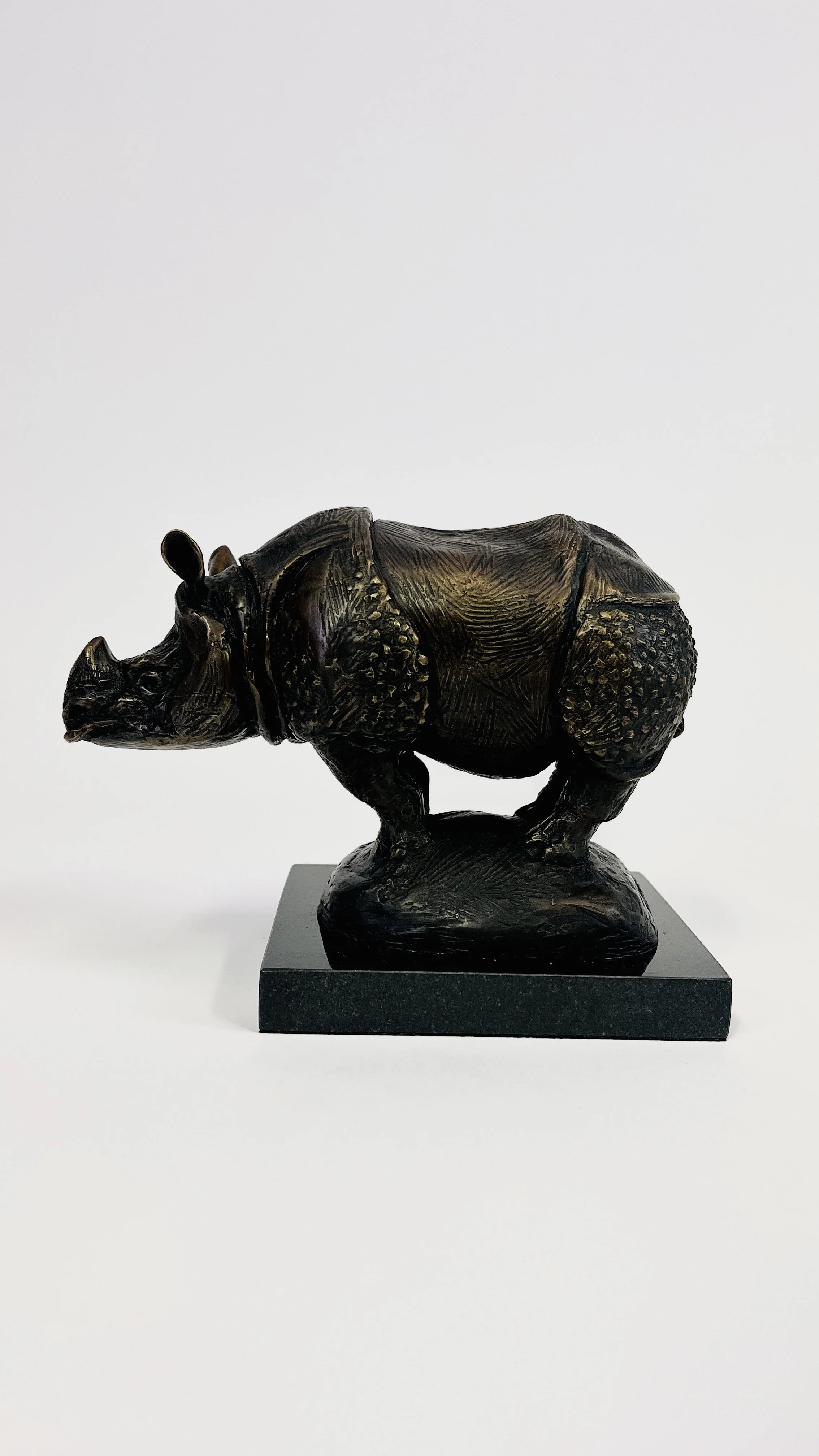 John Sumner bonze sculpture of rhino