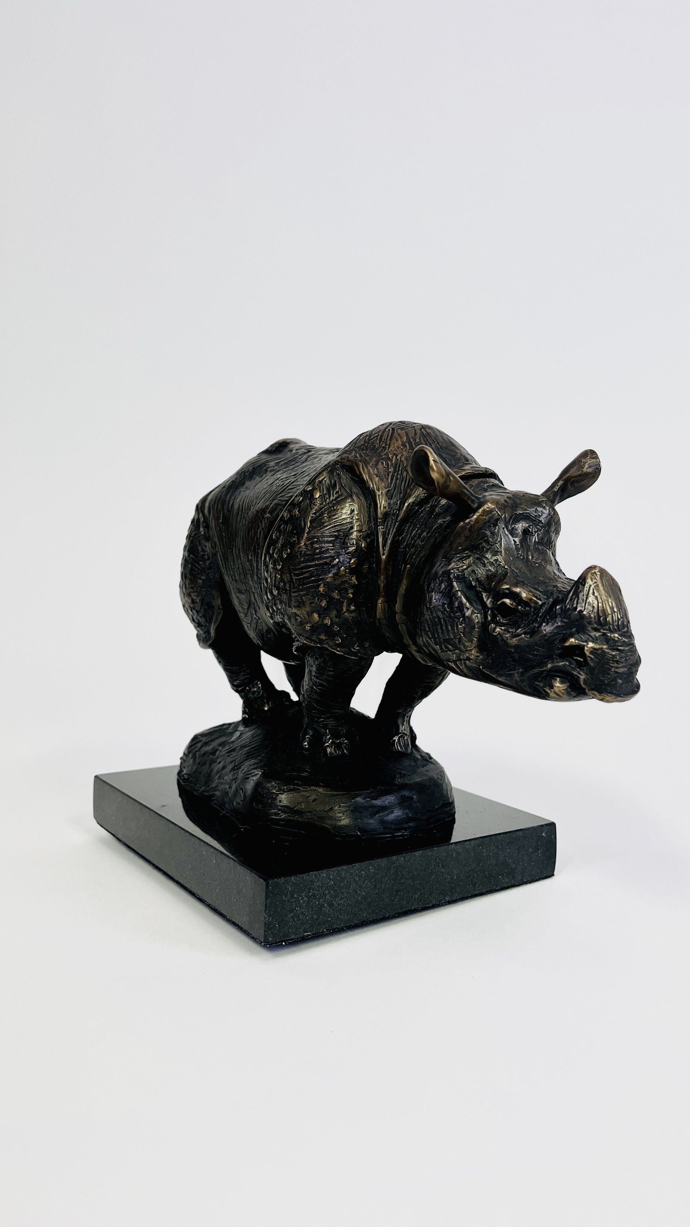 John Sumner bonze sculpture of rhino