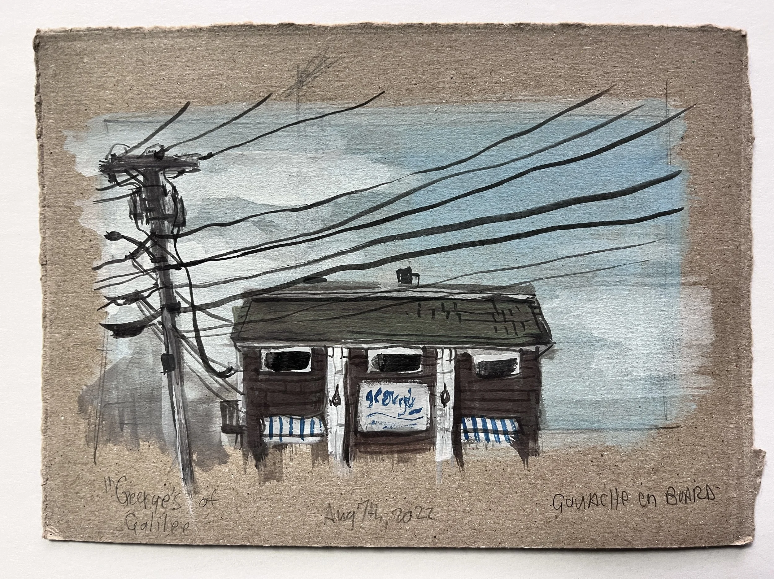 George's of Galile
Gouache on Panel