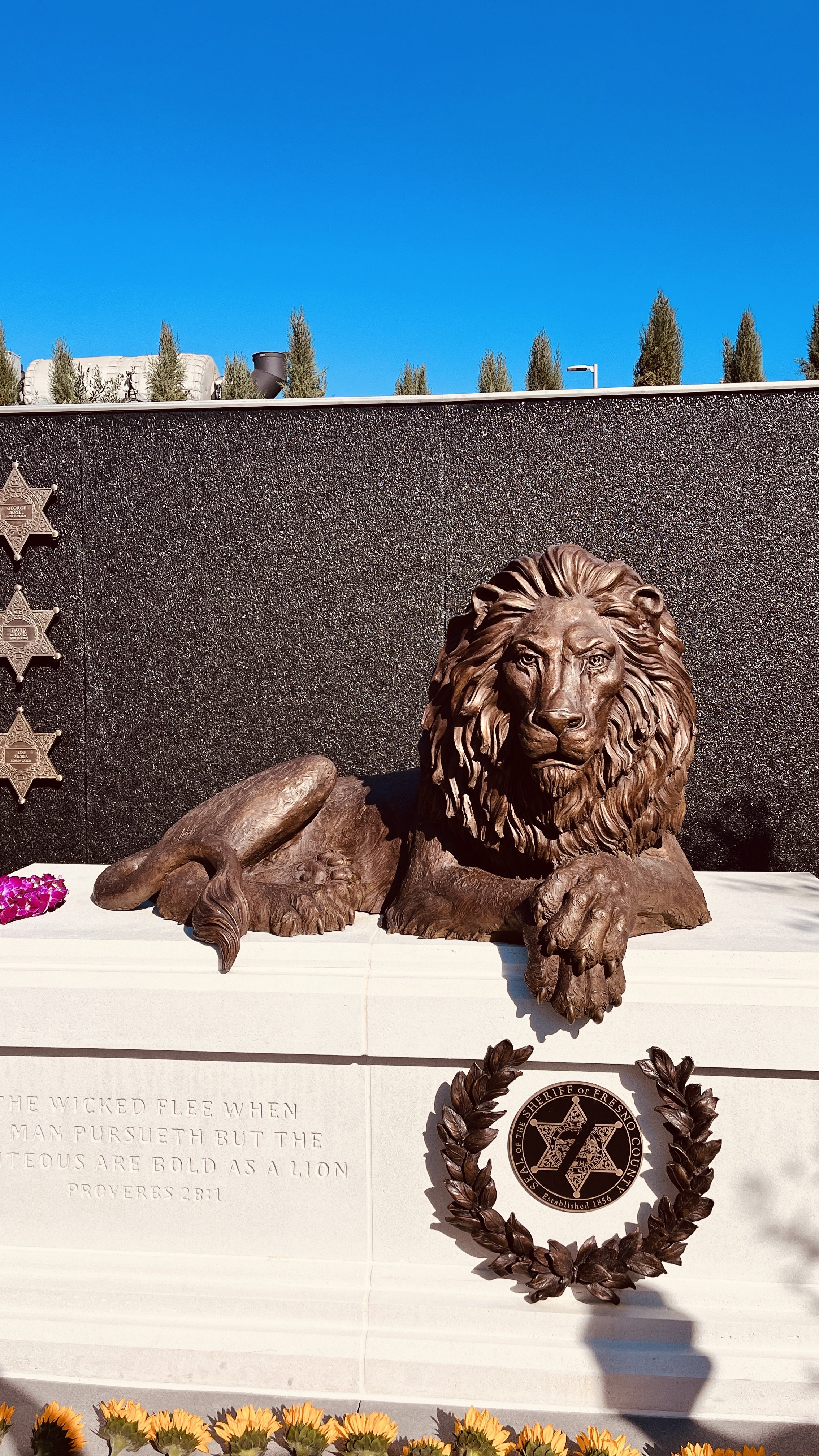 Lion sculpture at the Memorial