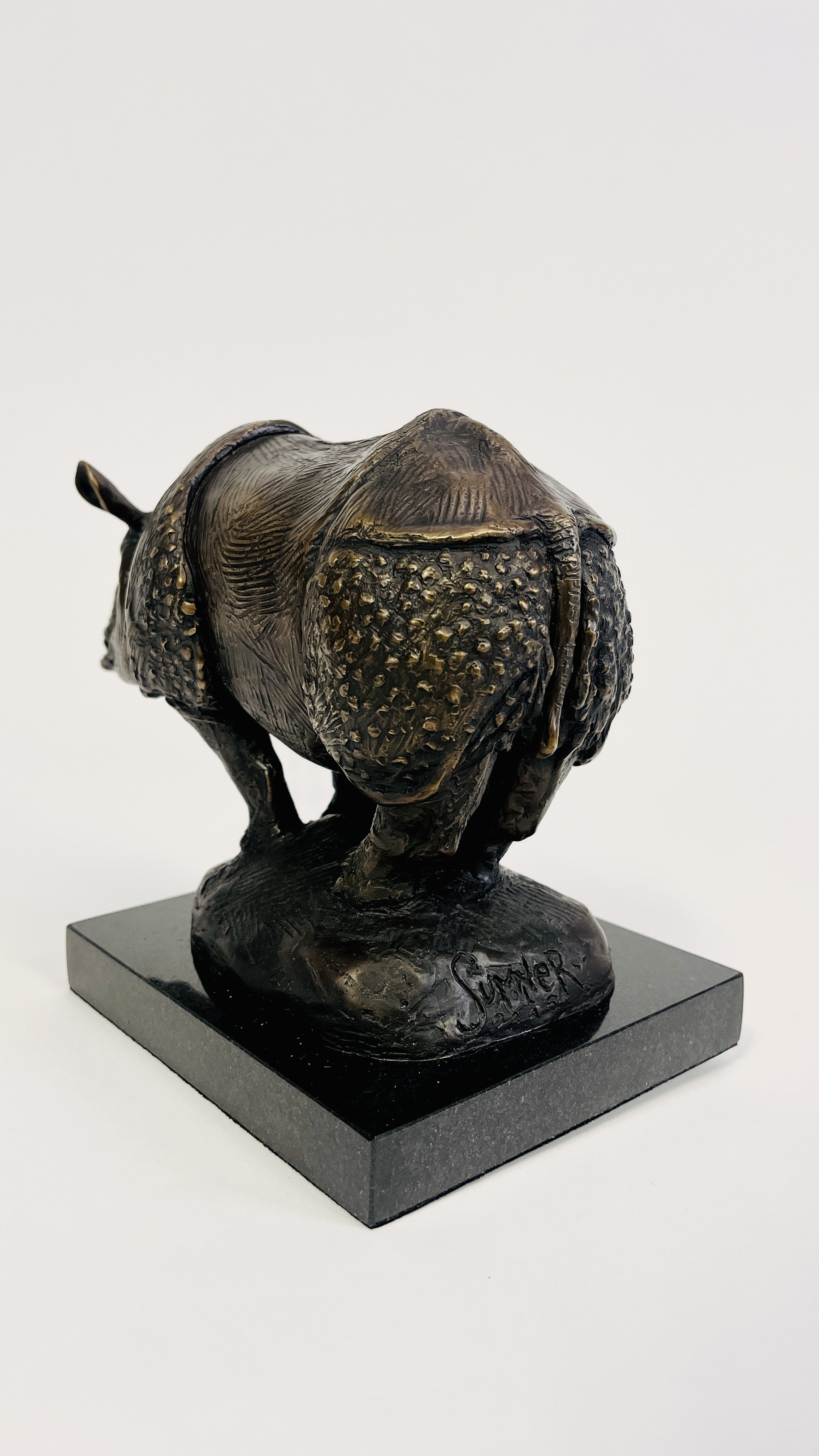 John Sumner bonze sculpture of rhino