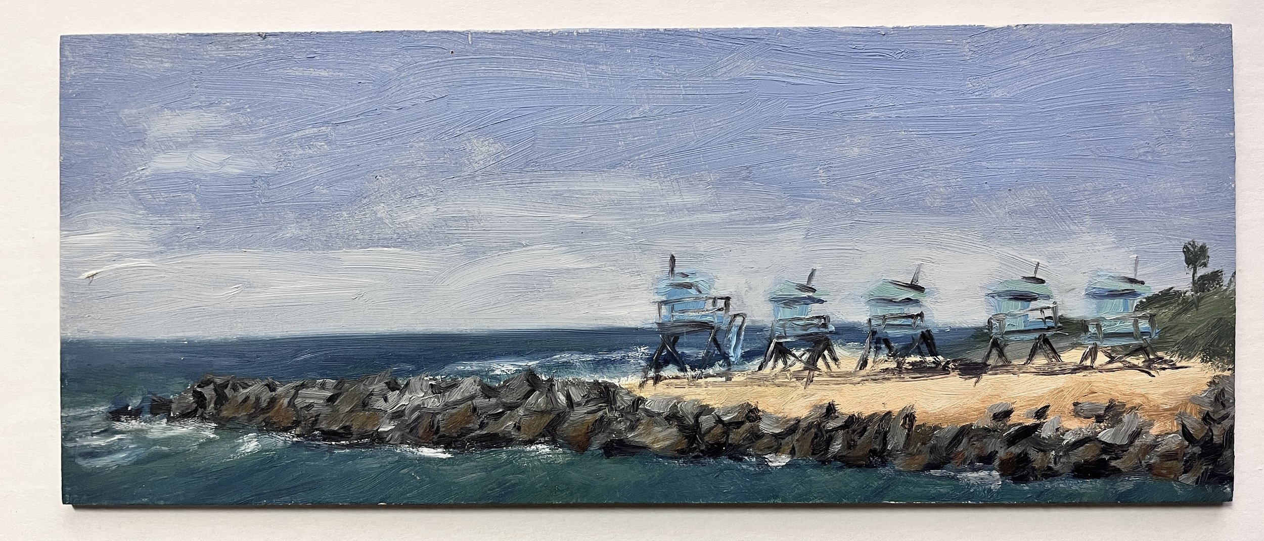 Out of Service Life Guard Towers
Oil on Panel