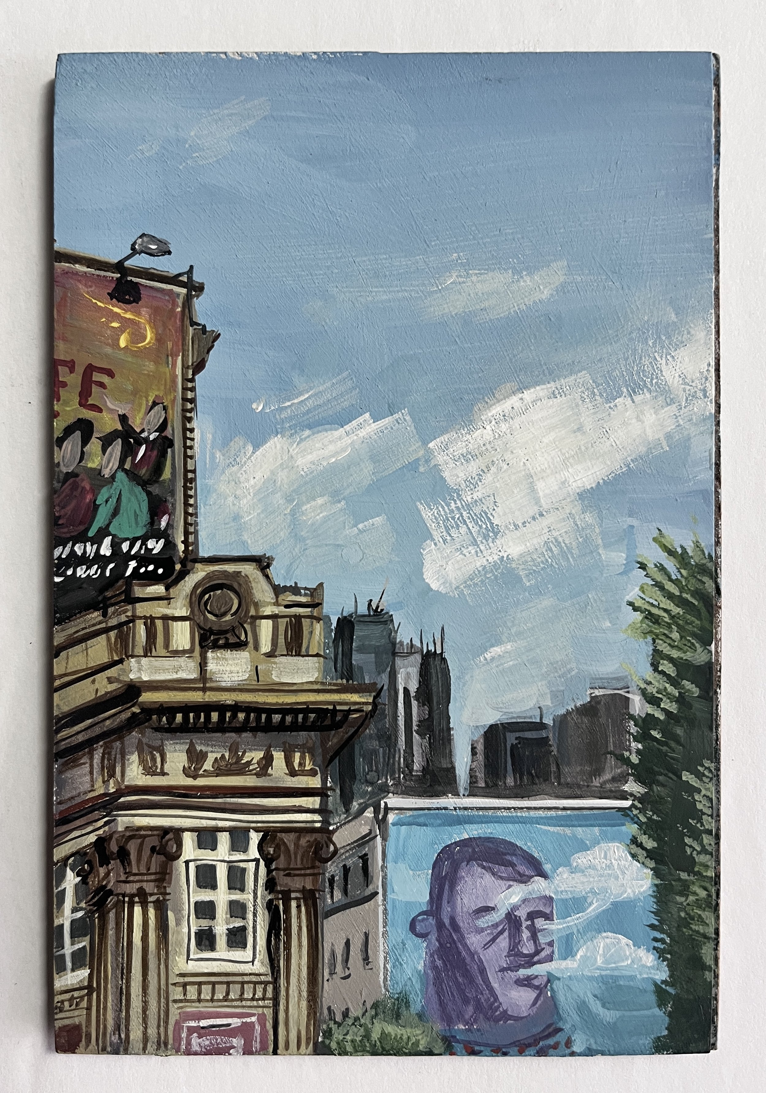 Portland, Oregon
Gouache on Panel