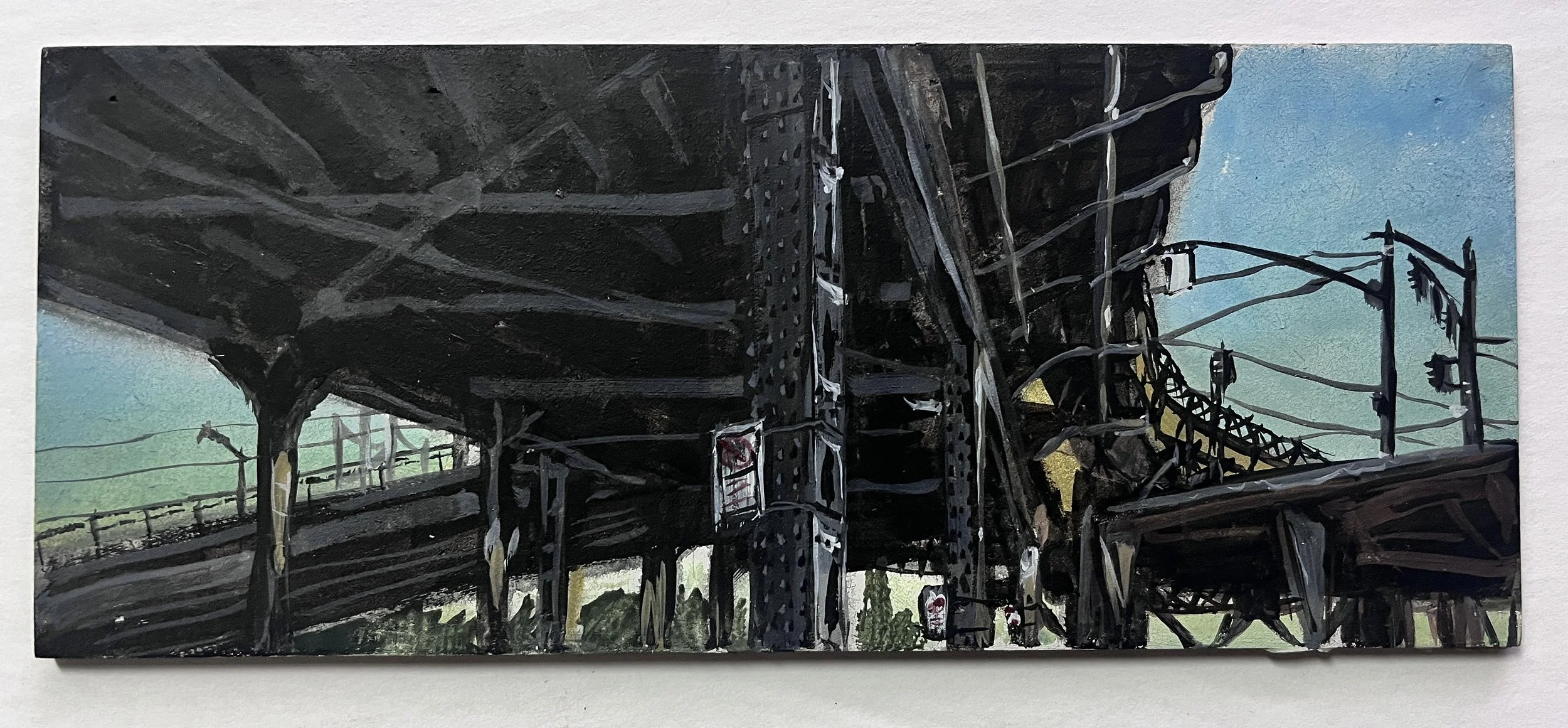 Portland Overpass
Gouache on Panel