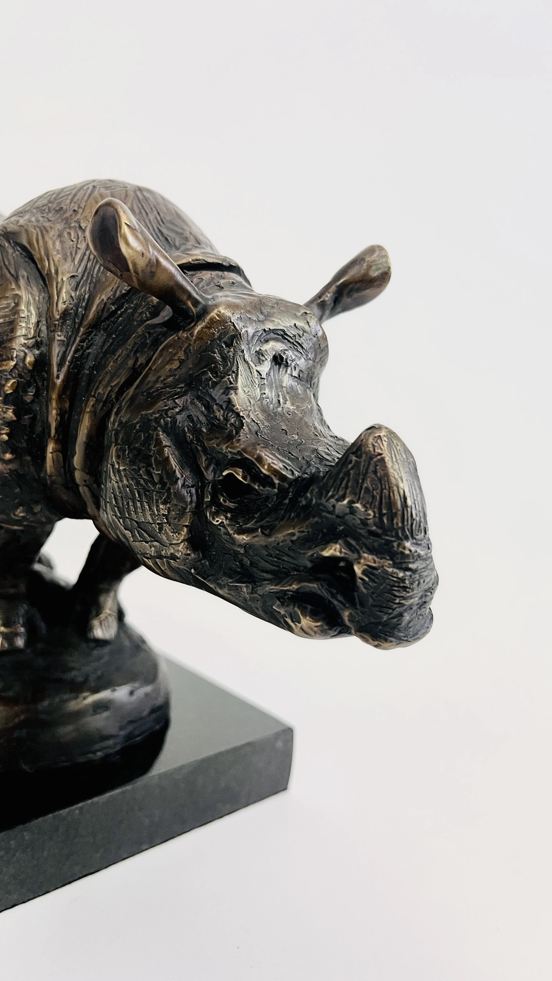 John Sumner bonze sculpture of rhino