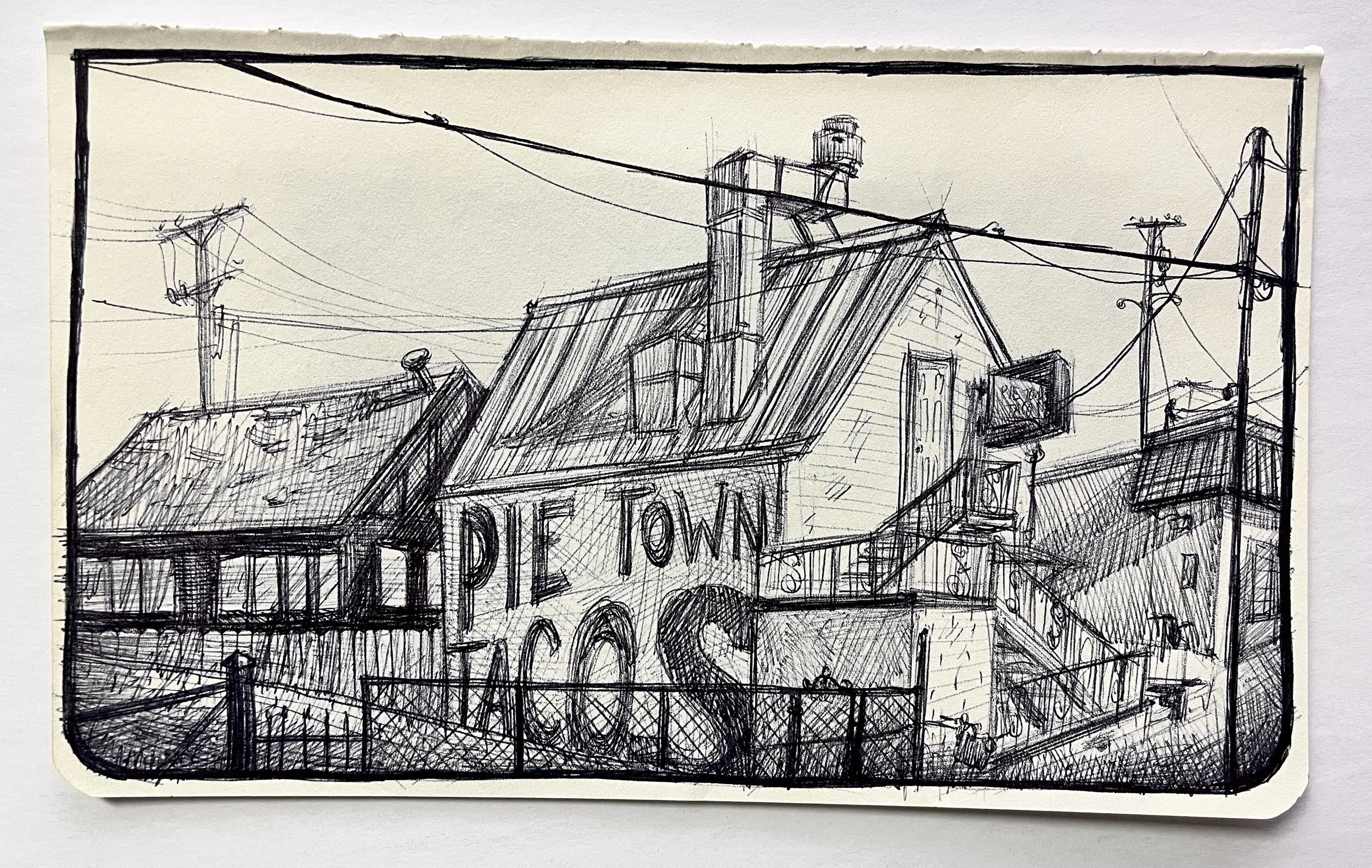 Pie Town, Nashville 
Pen and Ink