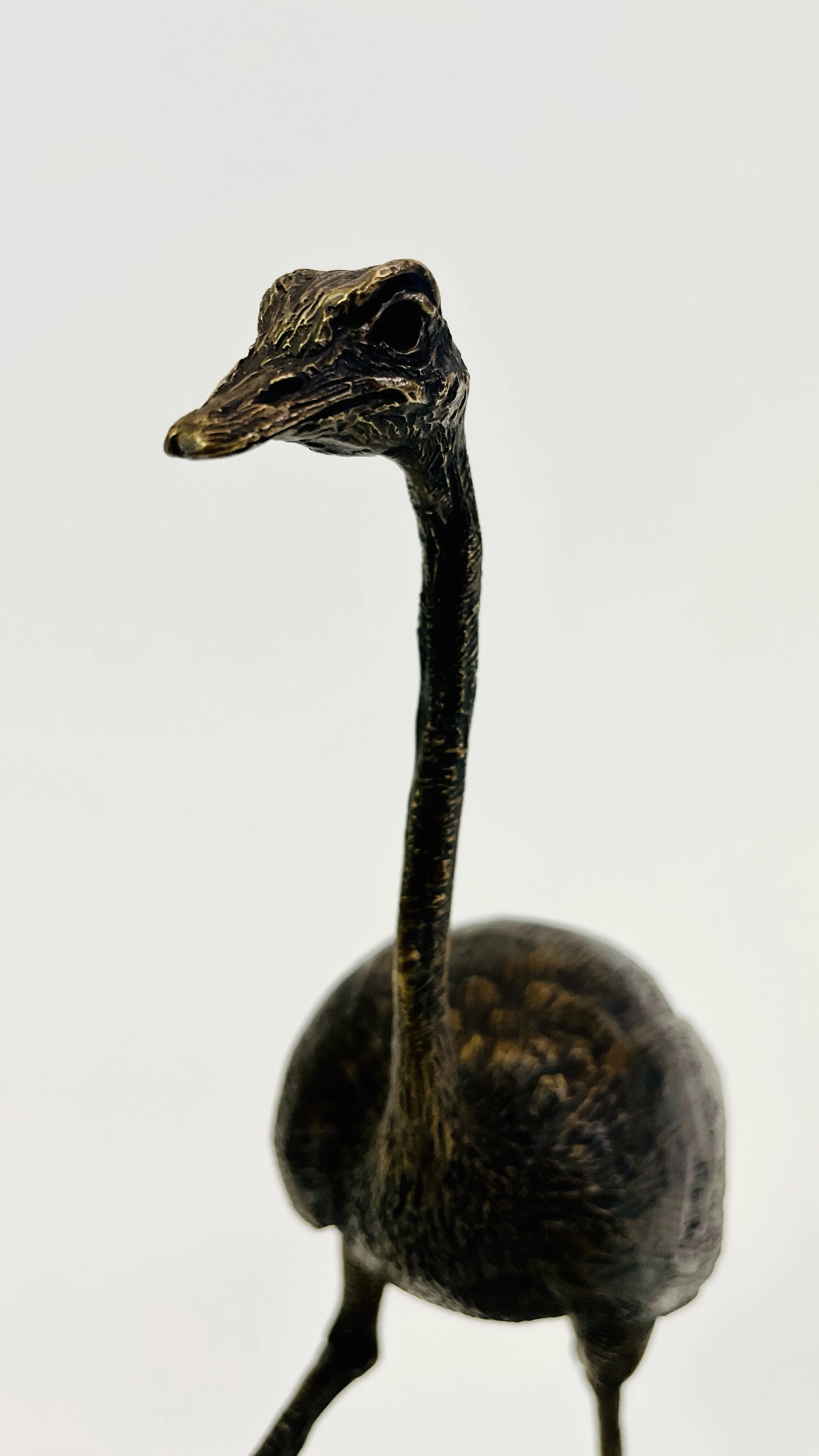 John Sumner bronze sculpture of an ostrich