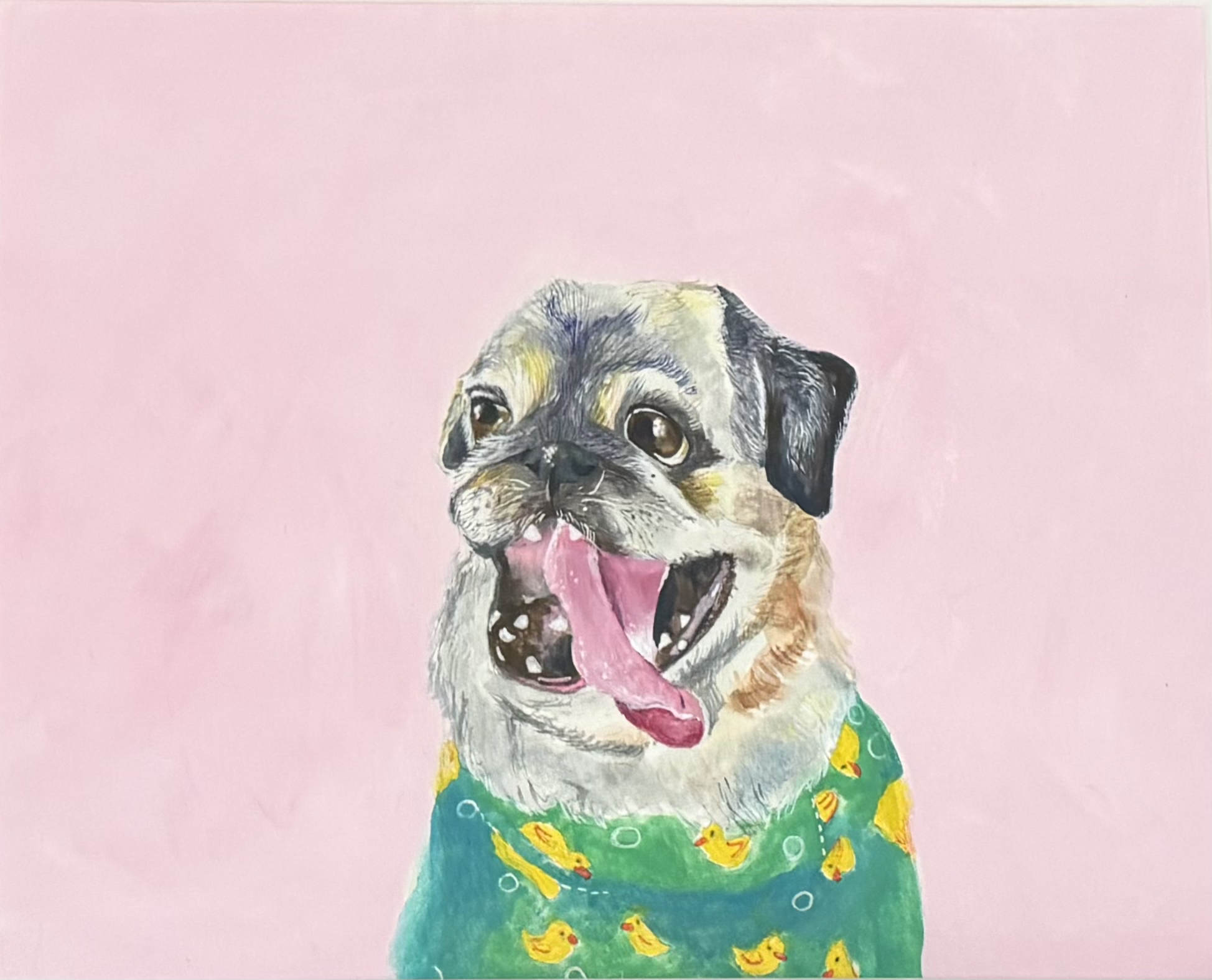 "Jorgie,"
Watercolor and Acrylic,
February-March, 2026.