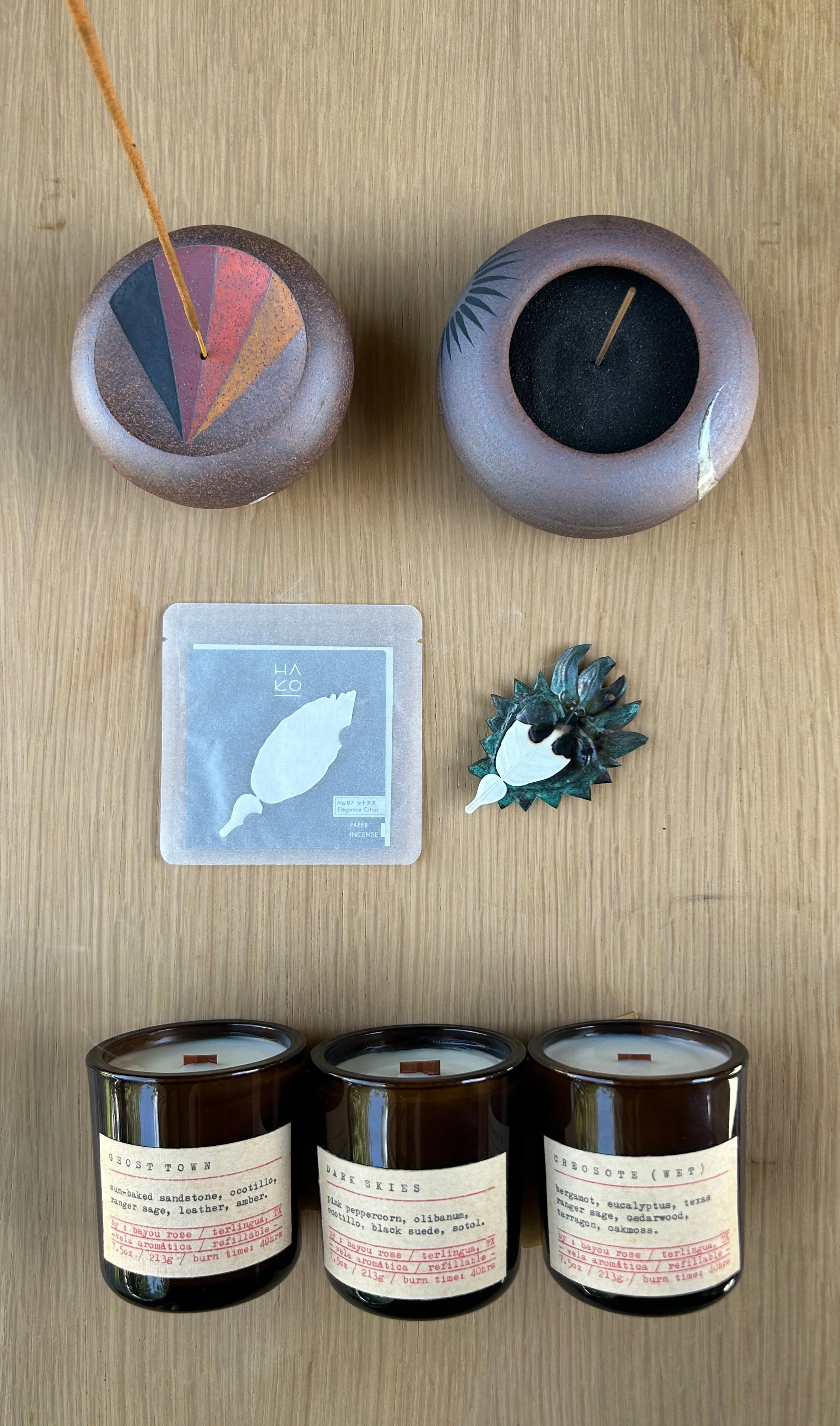 Japanese washi incense leaves ~ elegant citrus