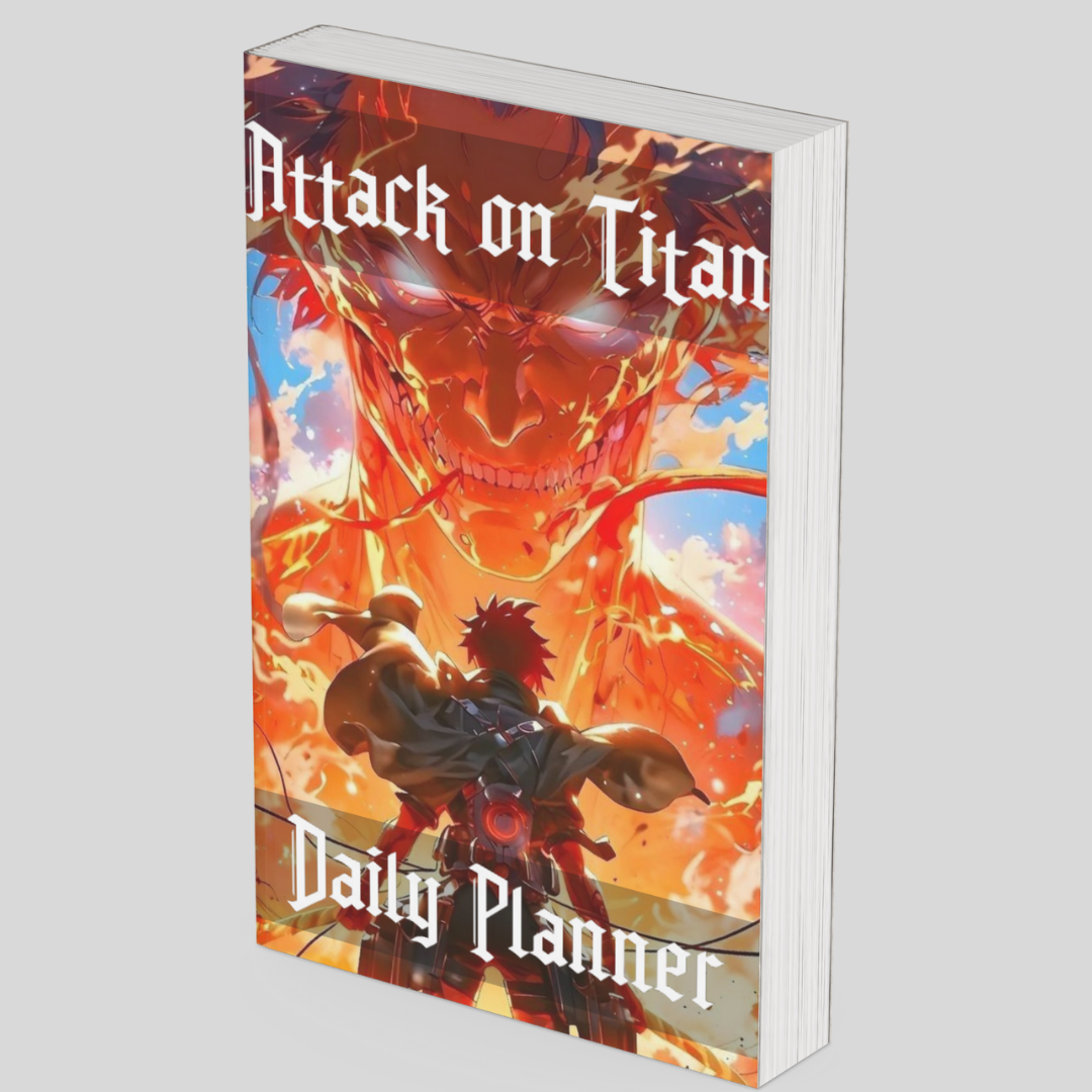 Digital planner featuring Attack on Titan characters and organization tools