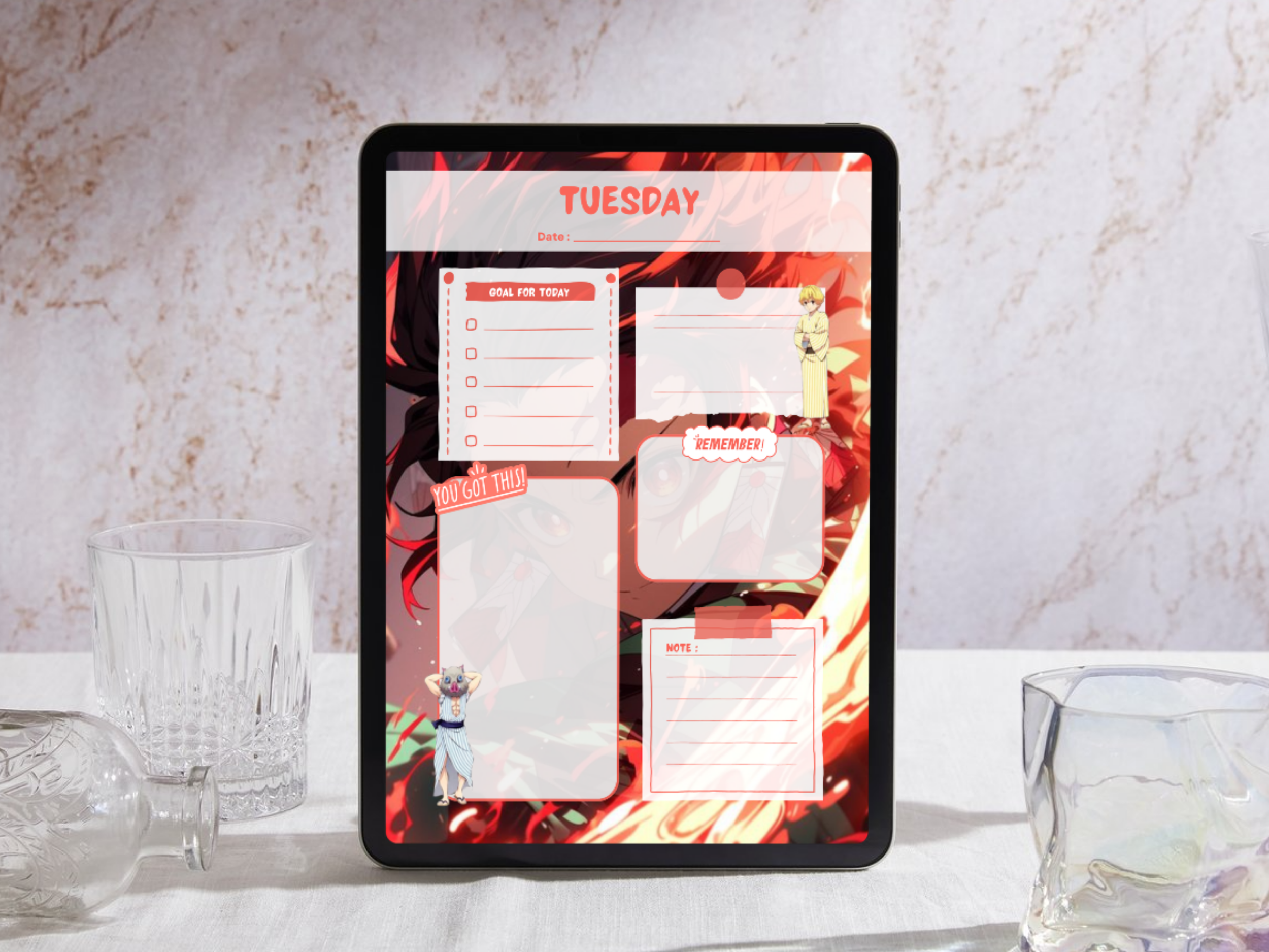 Anime planner journal – Tanjiro and Nezuko design
