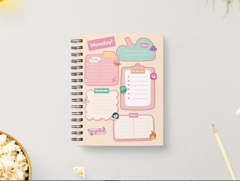 Digital daily planner PDF for iPad or printing, featuring “It’s Time For Adventure” quote