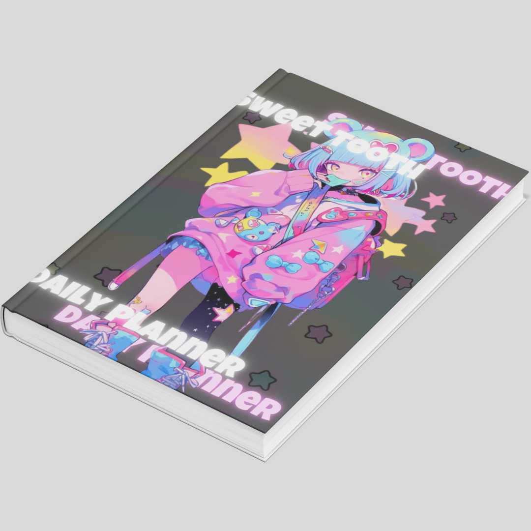 Sweet Tooth Digital Daily Planner with vibrant, interactive pages designed for effective daily organization and creativity enhancement. Ideal for users seeking a fun and functional planning solution.