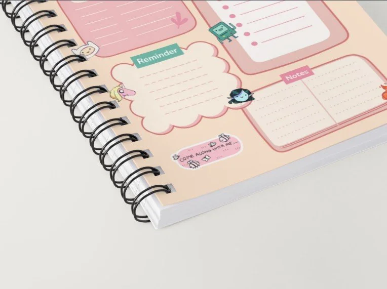 Printable undated daily planner with goals, tasks, and notes, adventure-inspired design