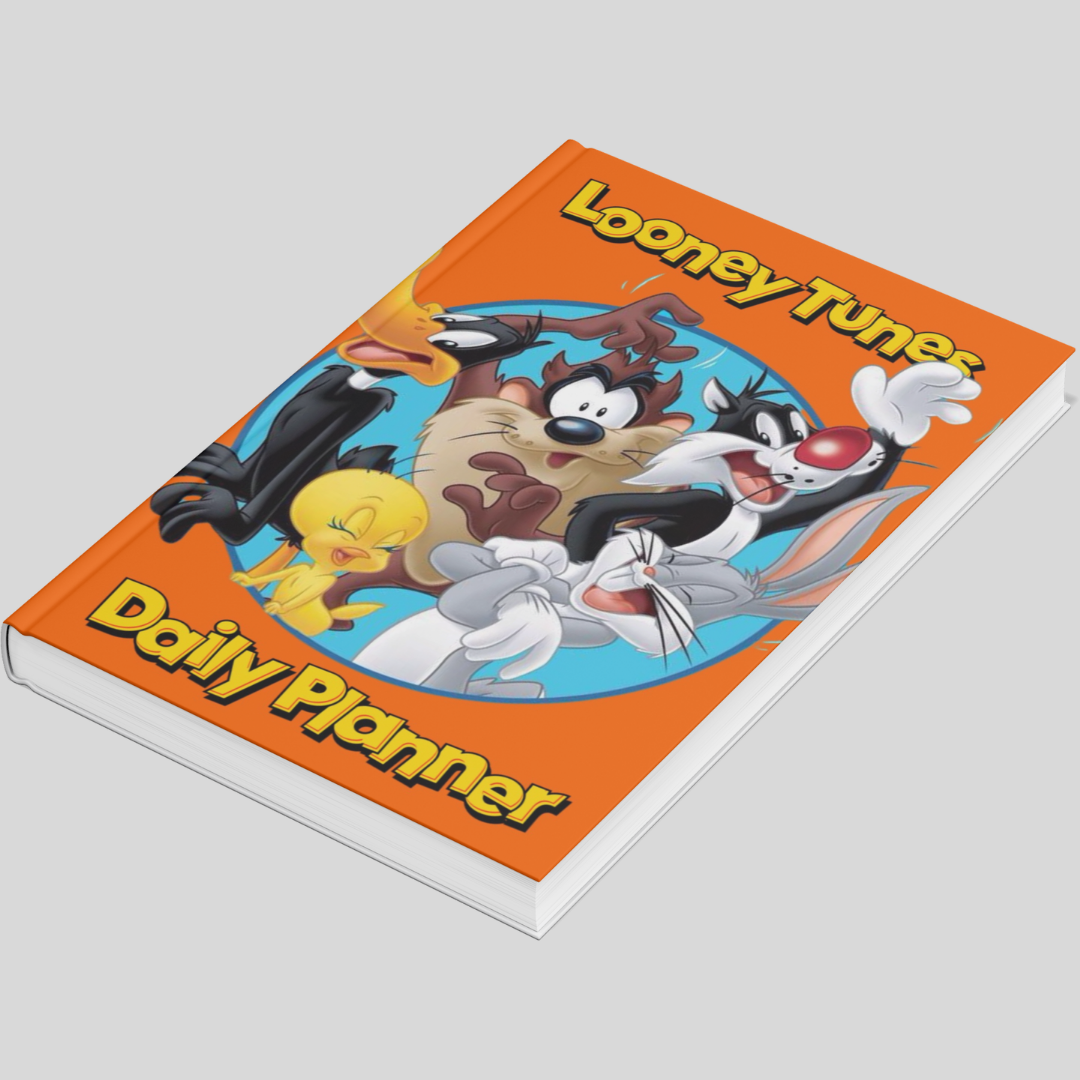 Cover Page Alt Text: Looney Tunes Digital Planner Cover featuring Bugs Bunny, Daffy Duck, and vibrant cartoon designs