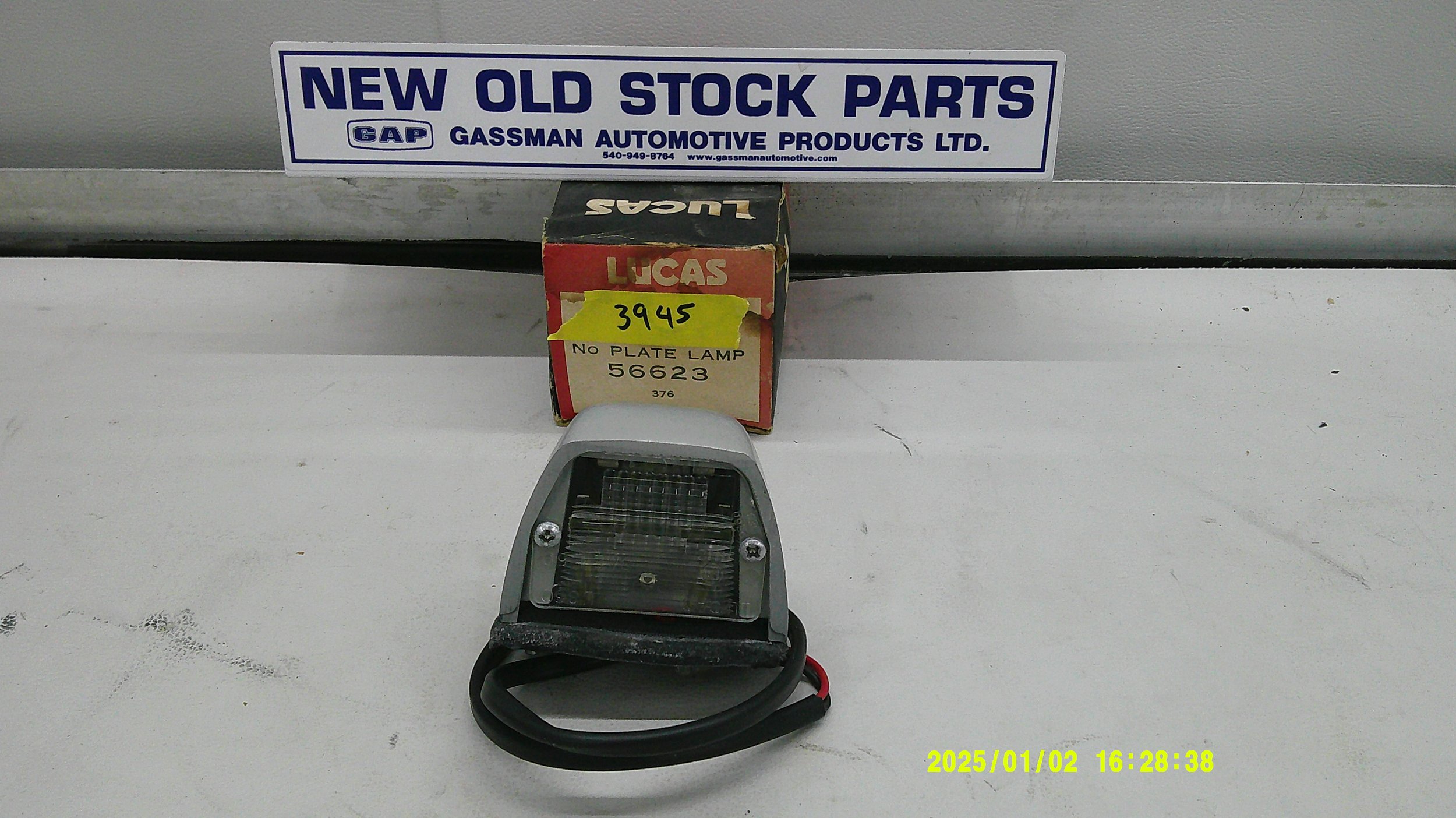 NOS Triumph, MG Number Plate Light