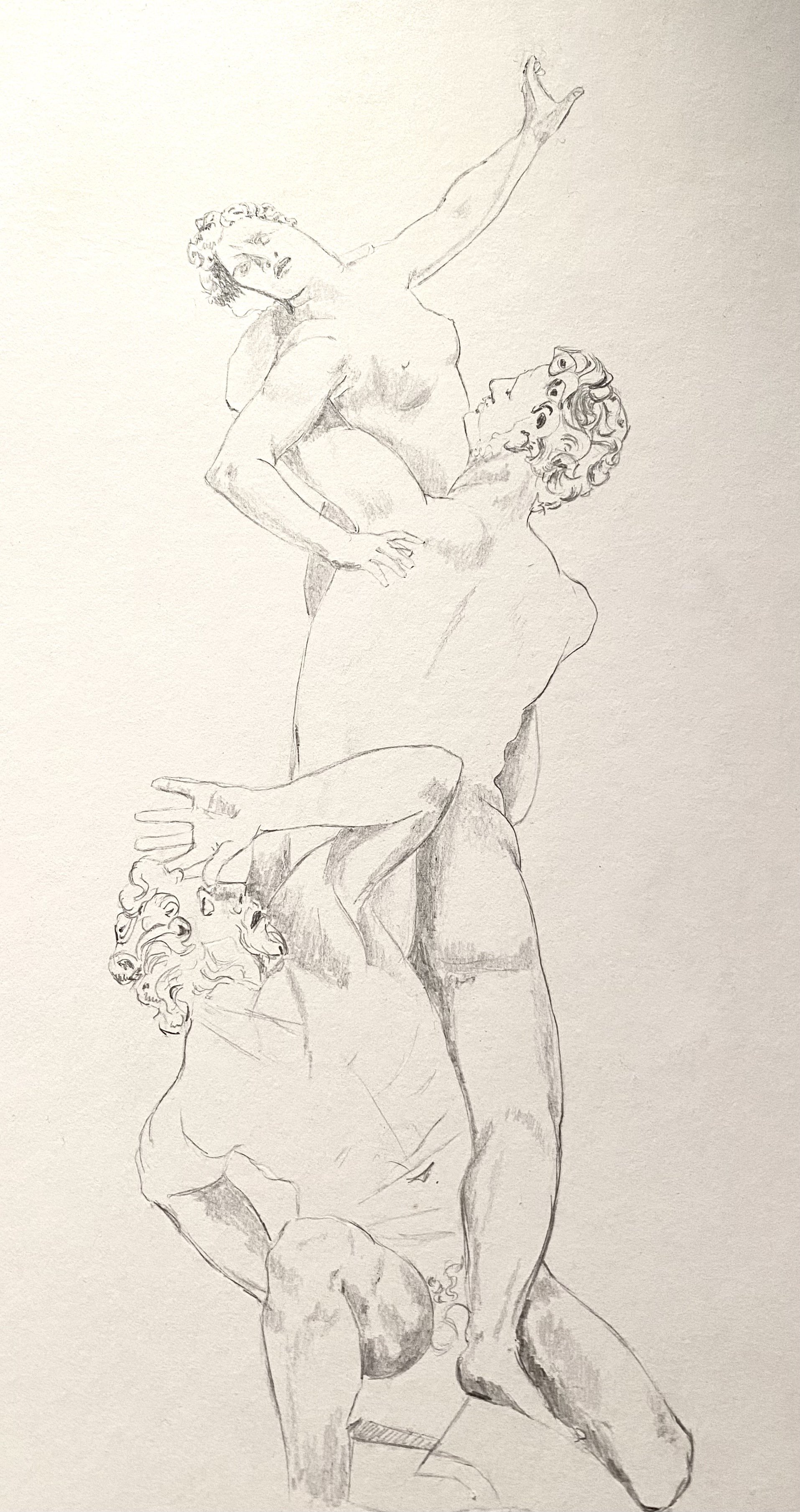 Observational: Greek Statue, 
Pencil on paper, 8" x 16", 2021
