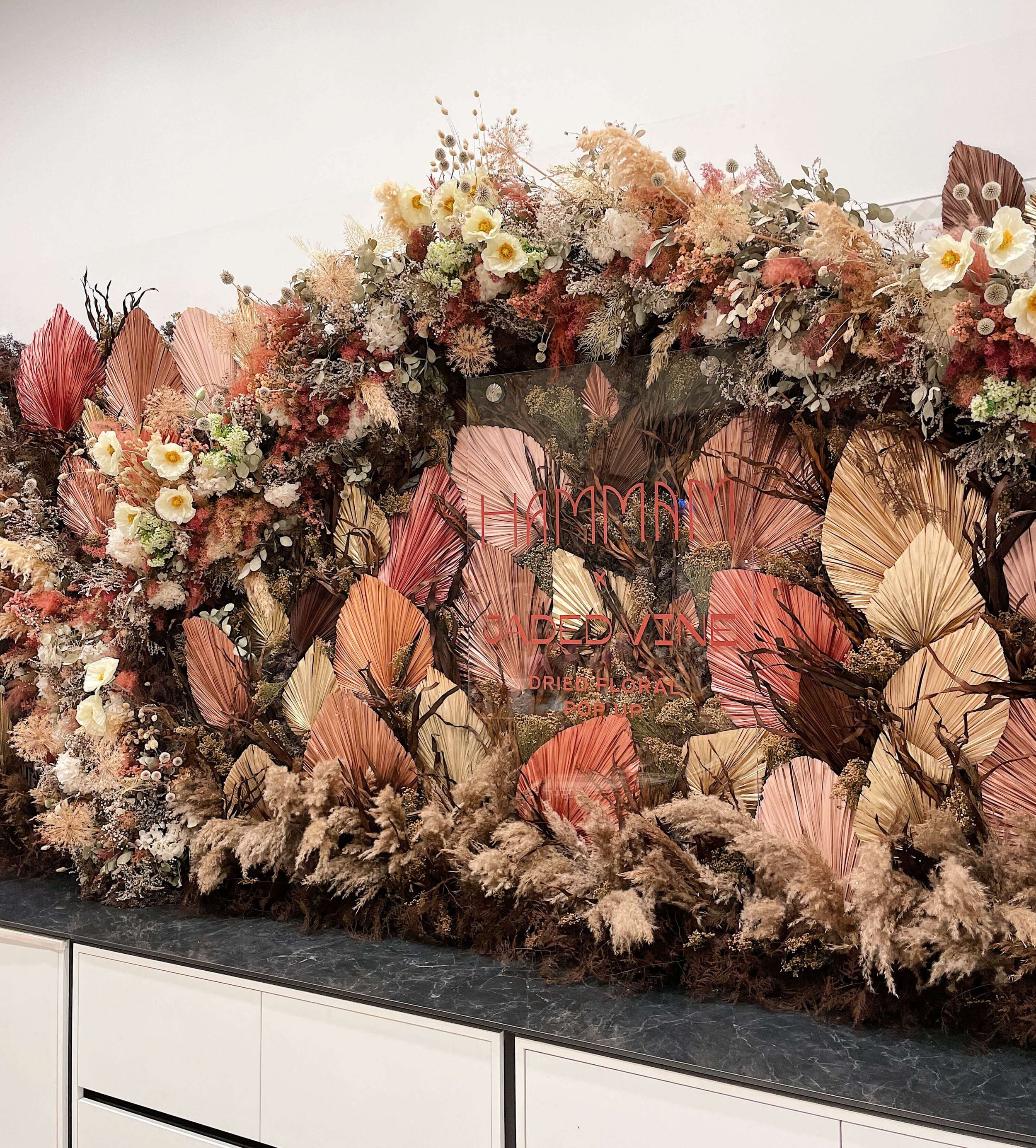 Dried Floral Wall Installation